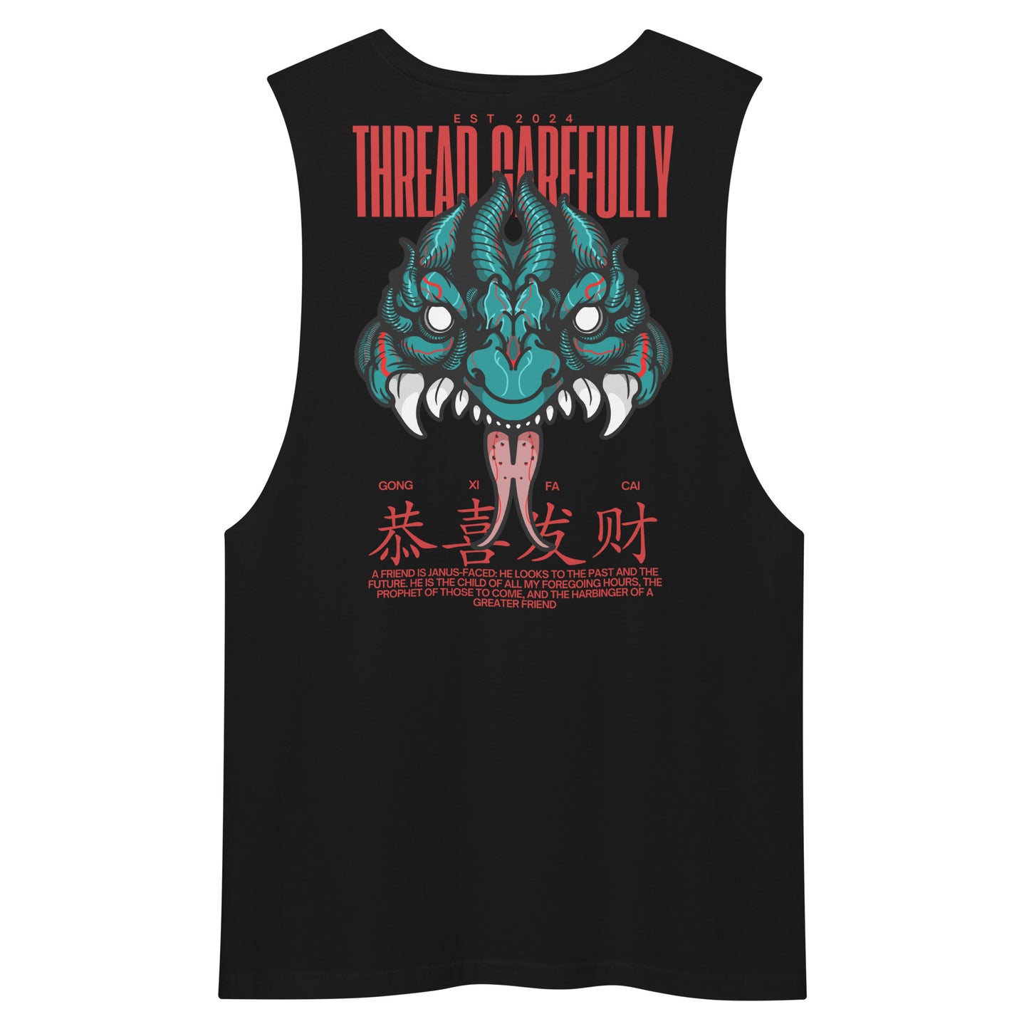 Mask HNY - Thread Carefully: Drop arm tank top