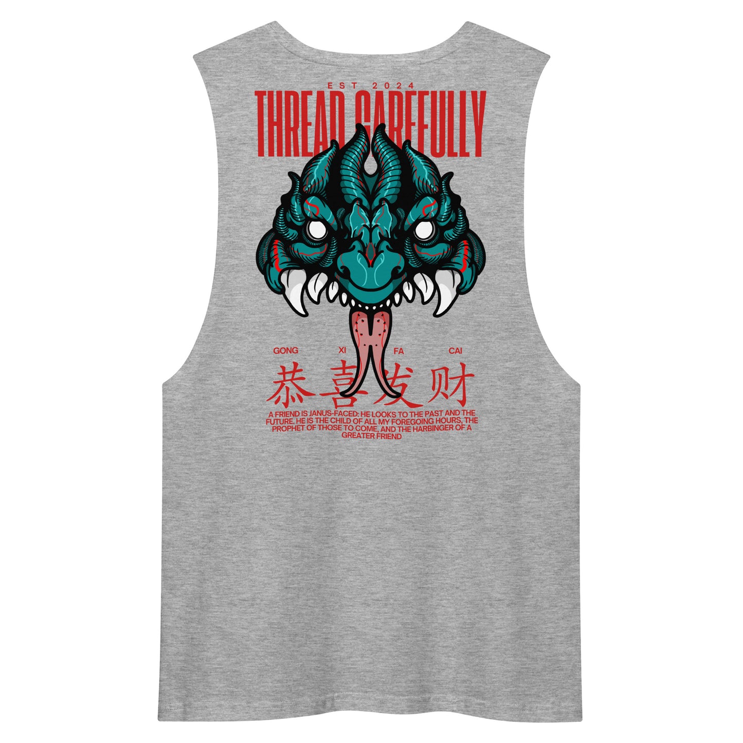 Mask HNY - Thread Carefully: Drop arm tank top