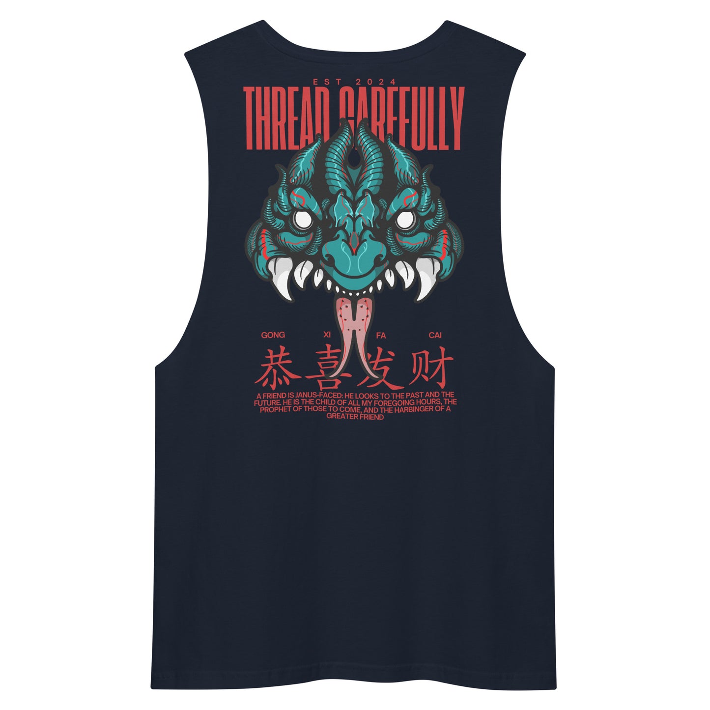 Mask HNY - Thread Carefully: Drop arm tank top