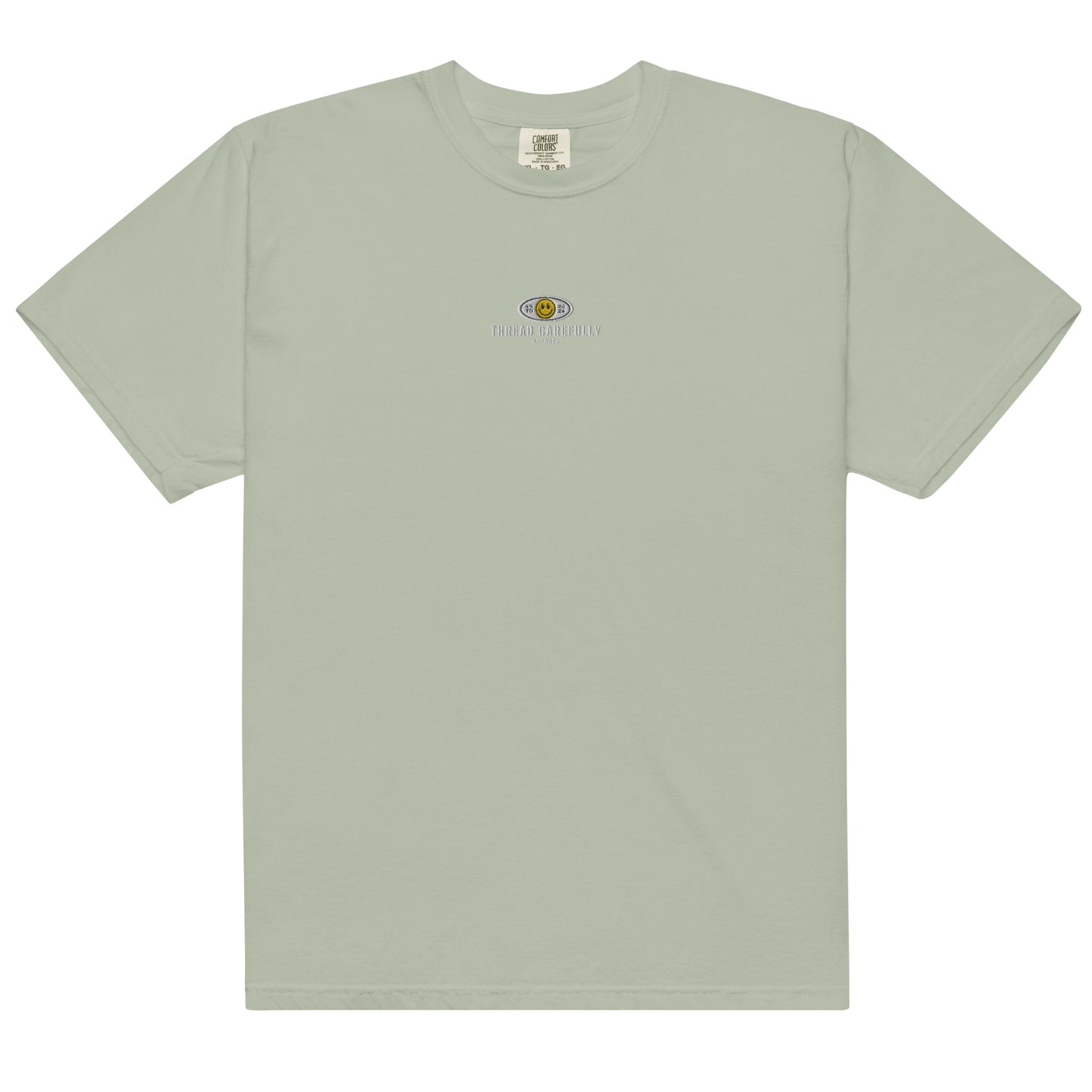 Red Snake Smiley: Embroidered logo - Unisex heavyweight t-shirt