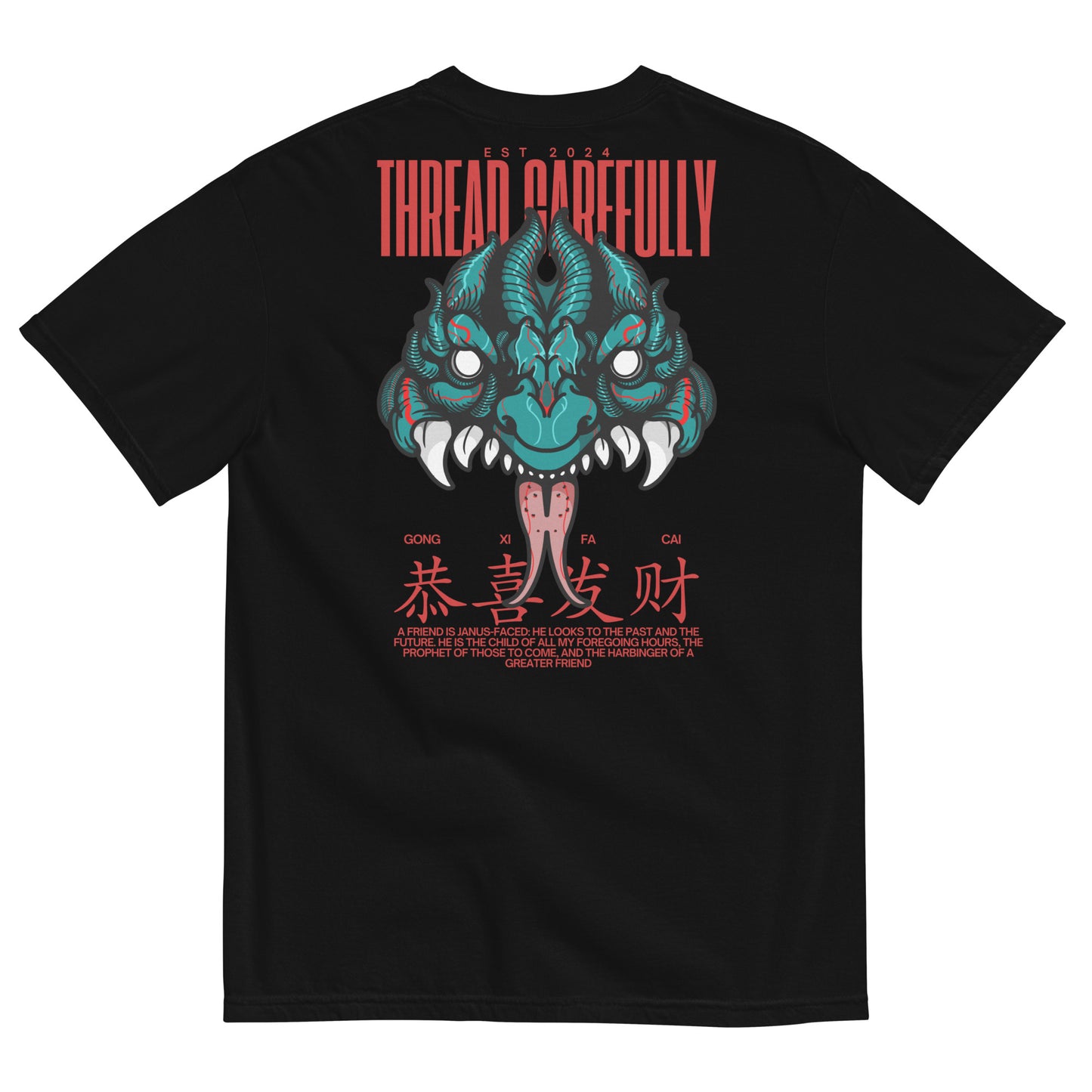 Mask HNY: Embroidered Logo - Unisex garment-dyed heavyweight t-shirt