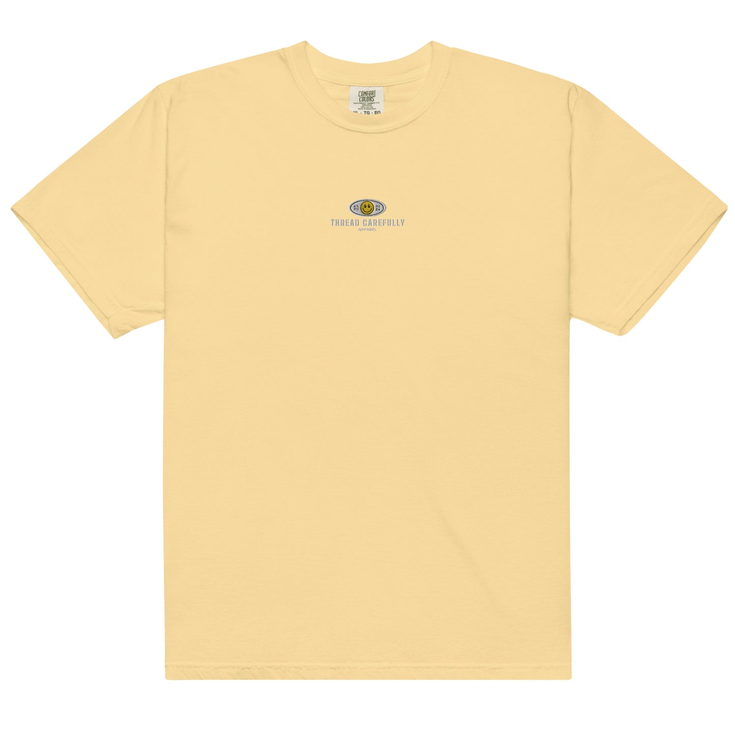 Red Snake Smiley: Embroidered logo - Unisex heavyweight t-shirt