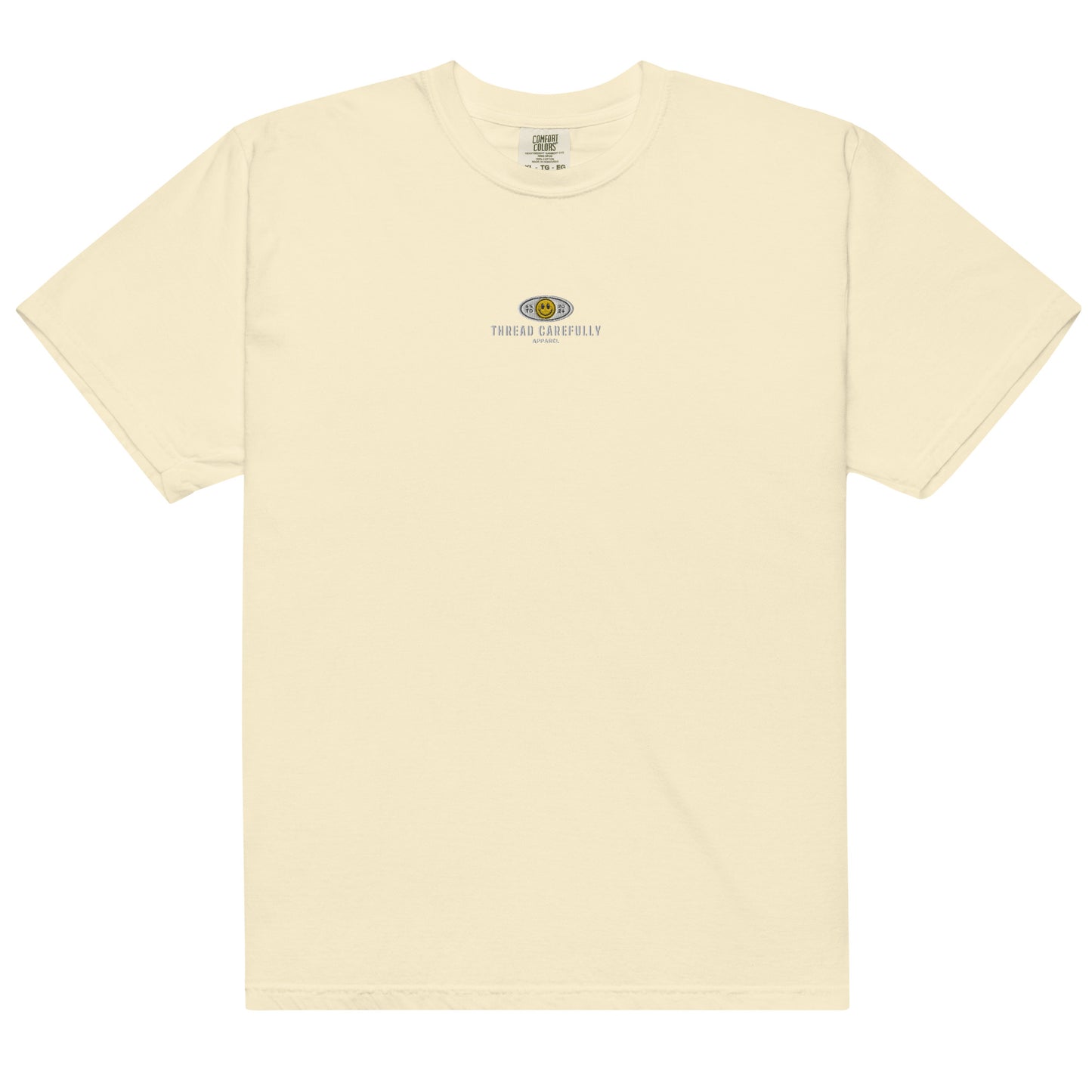 Red Snake Smiley: Embroidered logo - Unisex heavyweight t-shirt