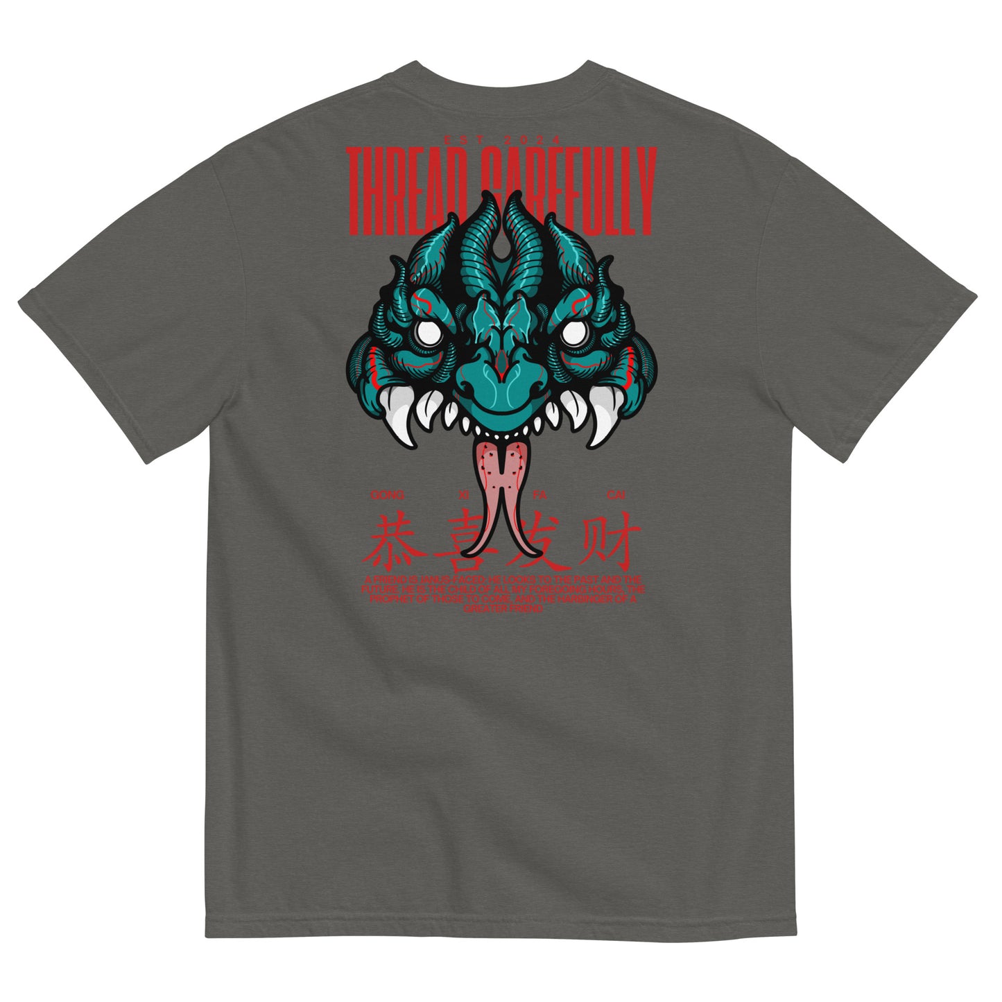 Mask HNY: Embroidered Logo - Unisex garment-dyed heavyweight t-shirt