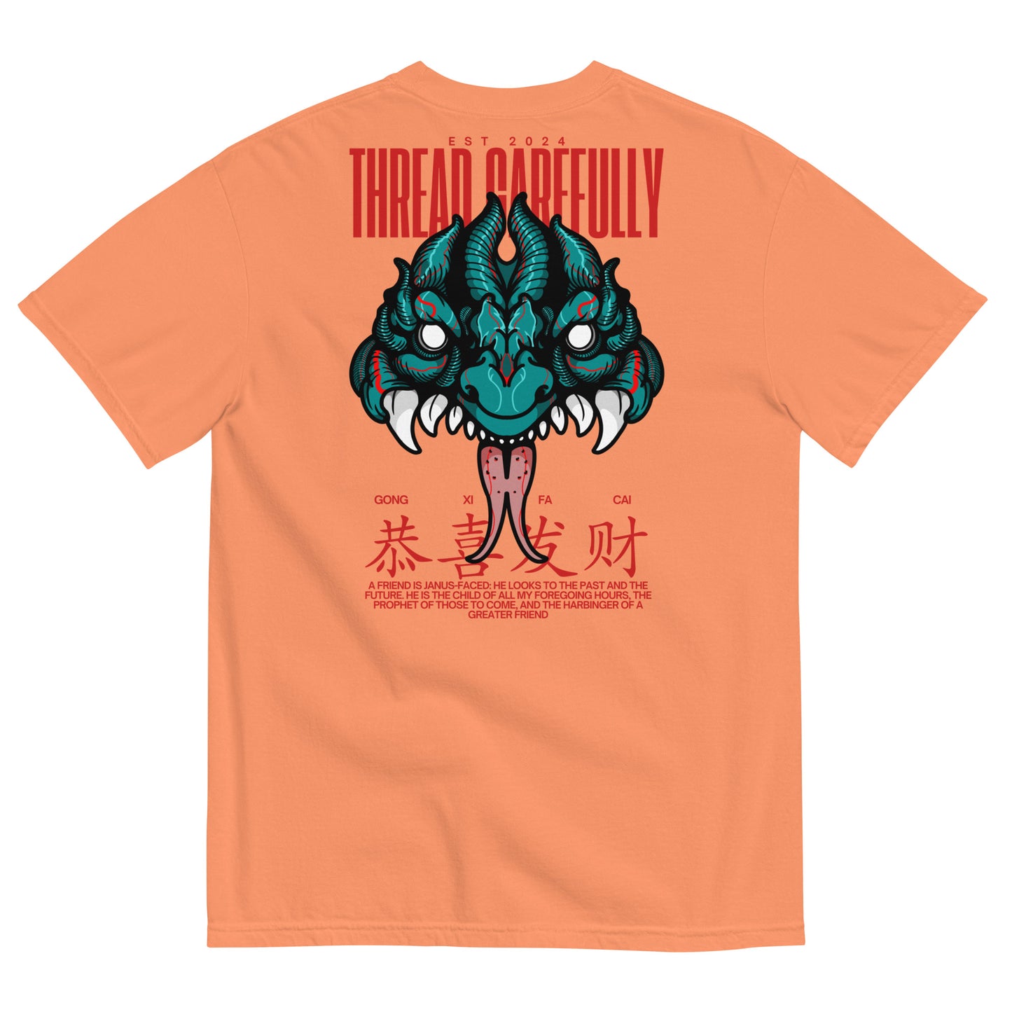 Mask HNY: Embroidered Logo - Unisex garment-dyed heavyweight t-shirt