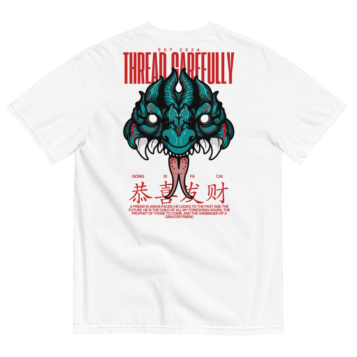 Mask HNY: Embroidered Logo - Unisex garment-dyed heavyweight t-shirt