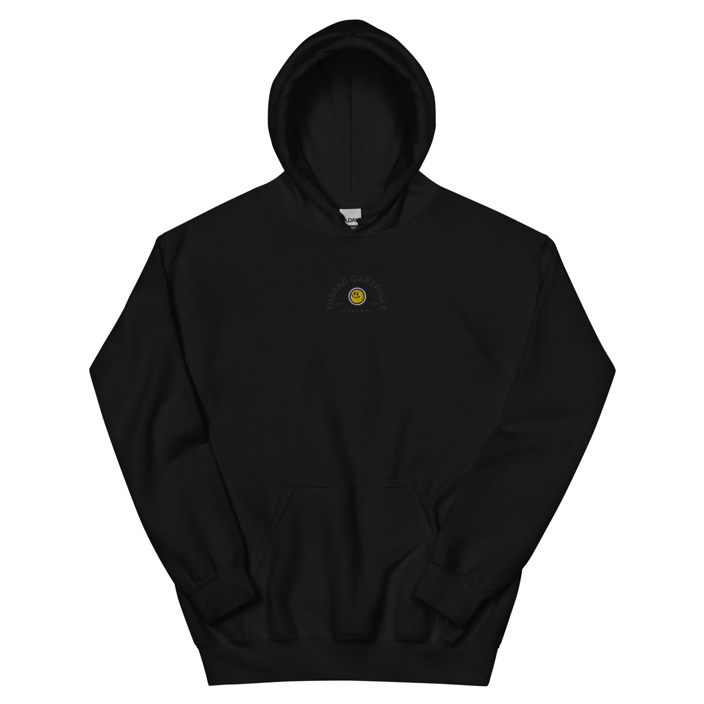 Chrysanthemum Collection: Blue Chrys-mum - Embroidered Smiley Hoodie