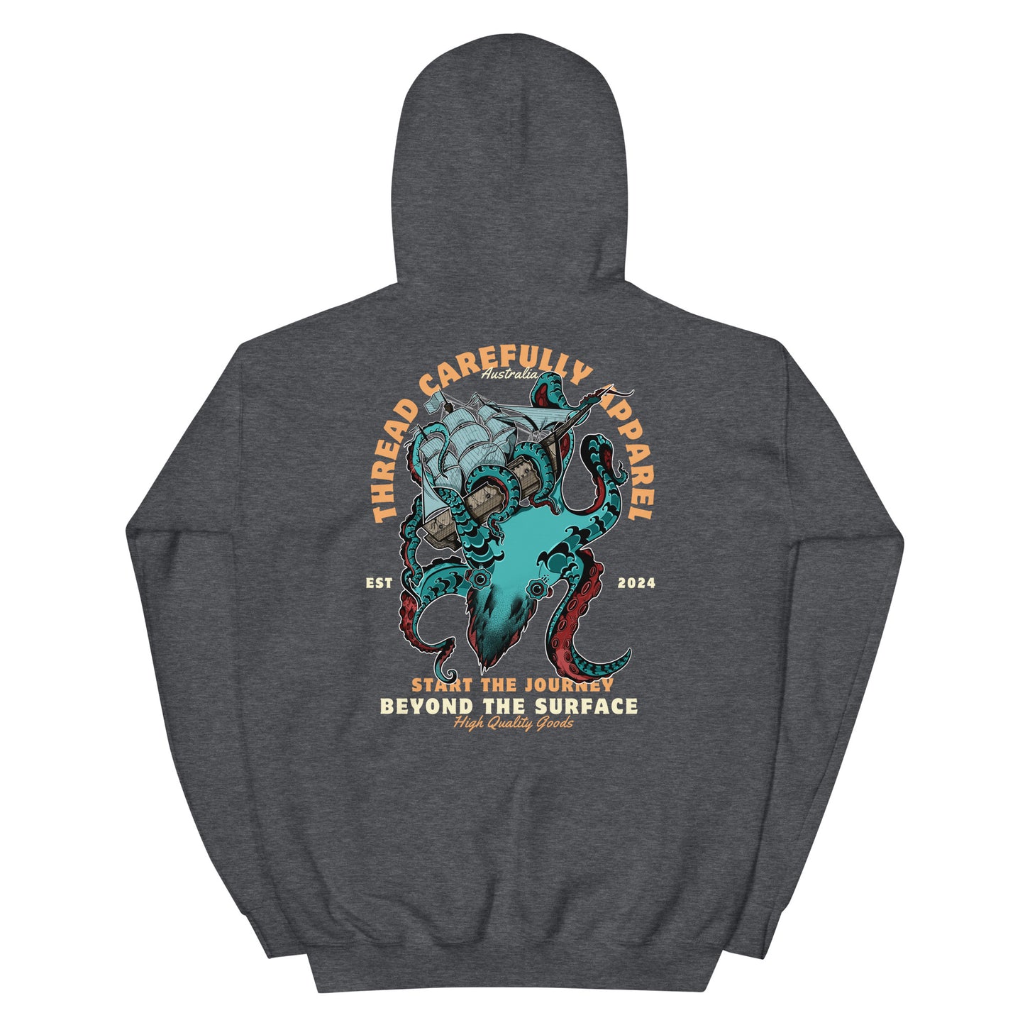 Kraken: Embroidered Unisex hoodie