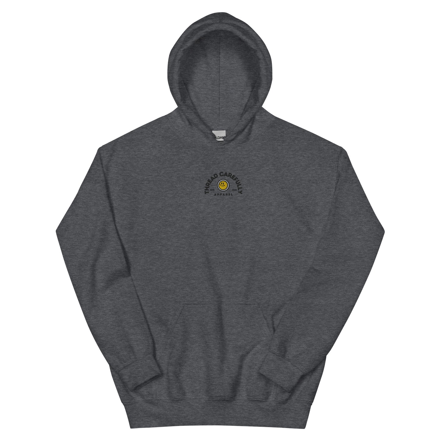 Chrysanthemum Collection: Blue Chrys-mum - Embroidered Smiley Hoodie