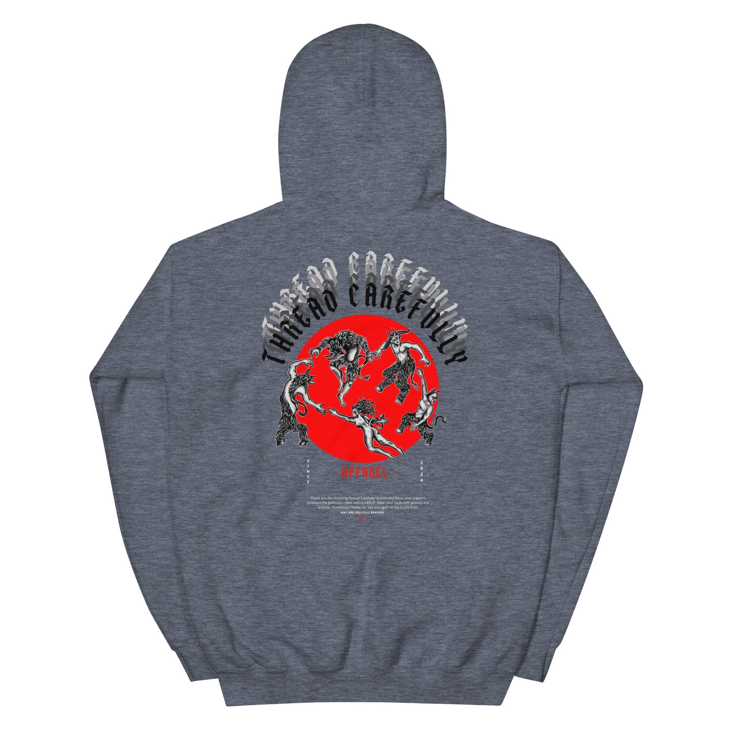 DANCE Print: Embroidered Thread Carefully - Unisex oversized hoodie