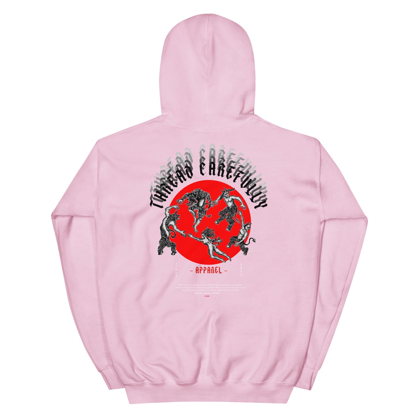 DANCE Print: Embroidered Thread Carefully - Unisex oversized hoodie