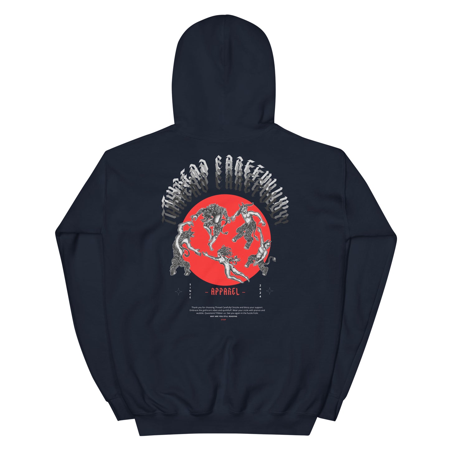 DANCE Print: Embroidered Thread Carefully - Unisex oversized hoodie