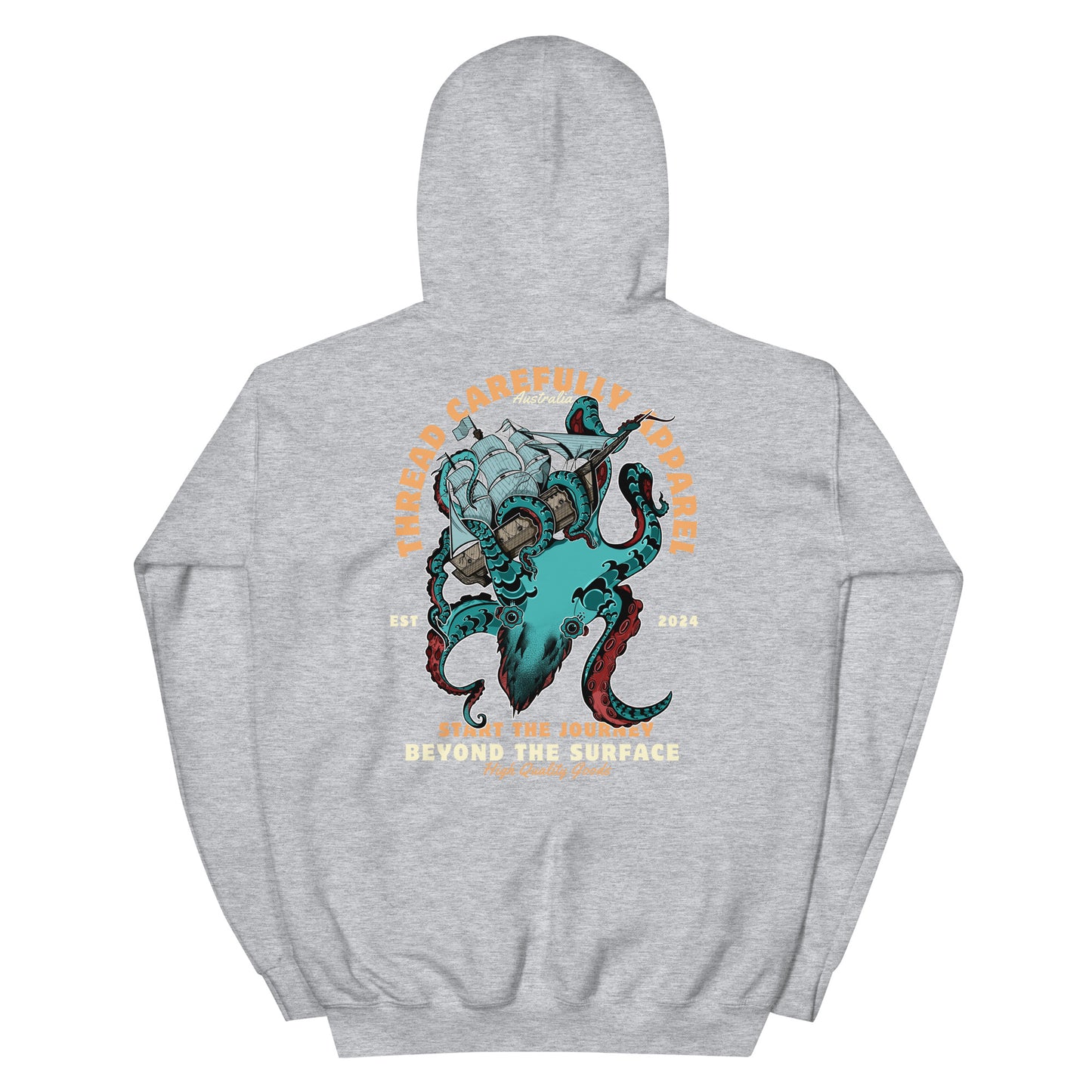 Kraken: Embroidered Unisex hoodie