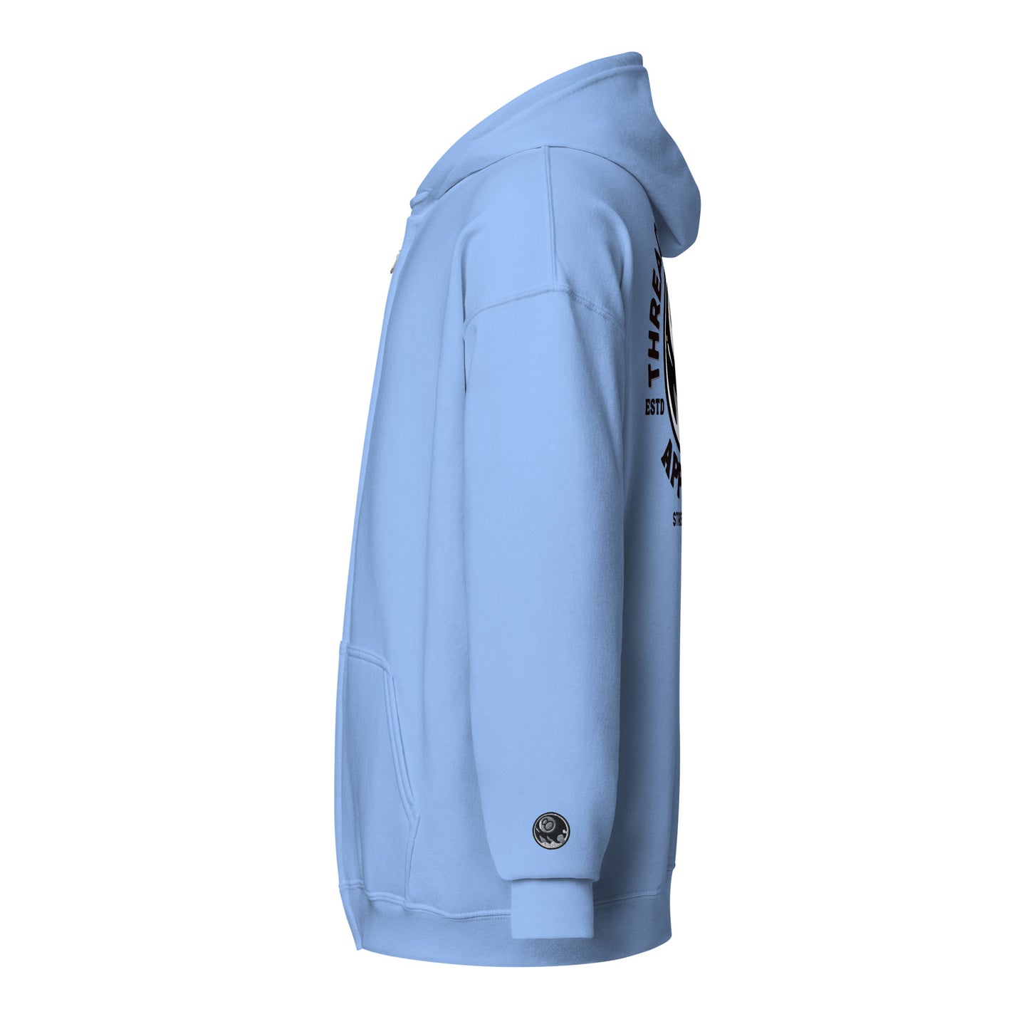8 Ball - Embroidered cuff: heavy blend zip hoodie