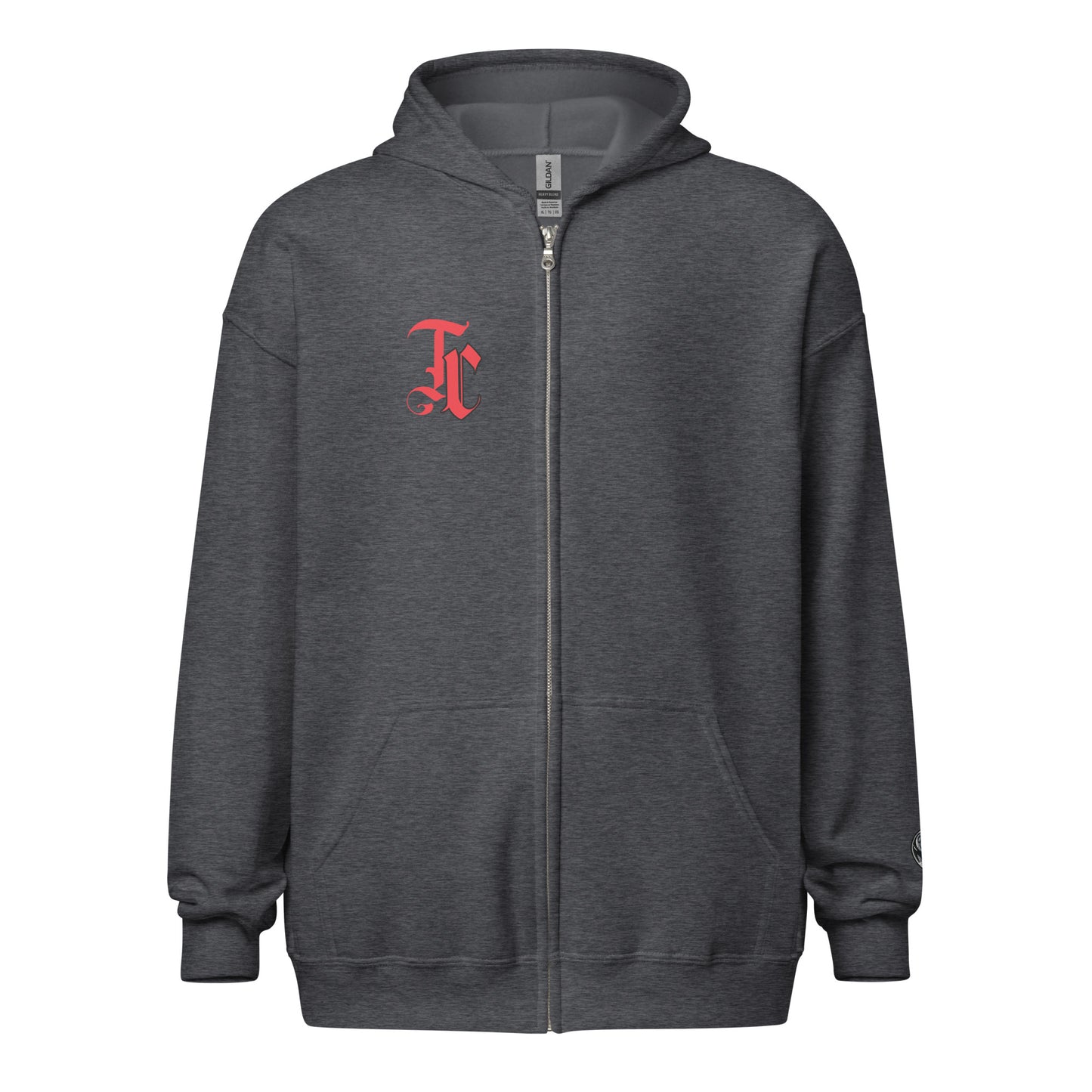 8 Ball - Embroidered cuff: heavy blend zip hoodie