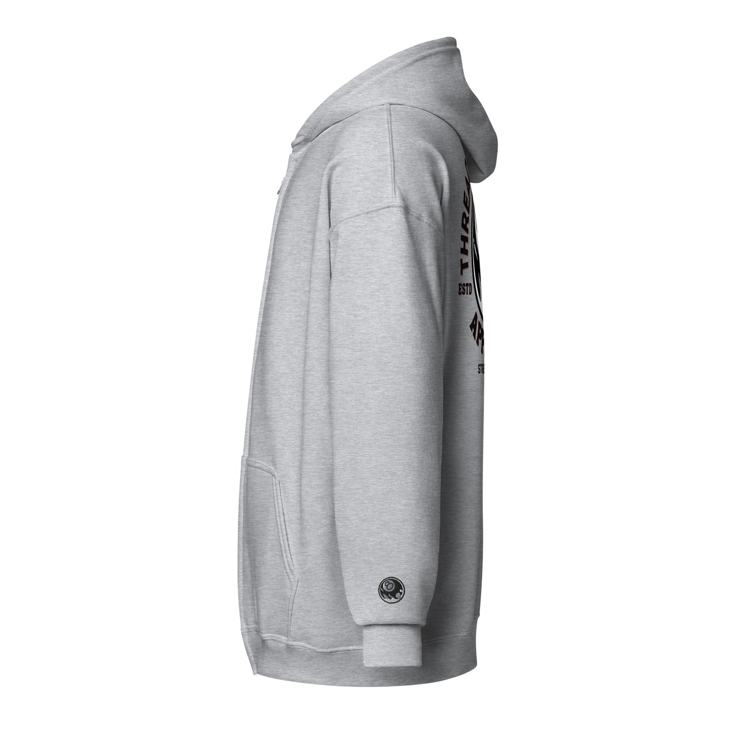 8 Ball - Embroidered cuff: heavy blend zip hoodie
