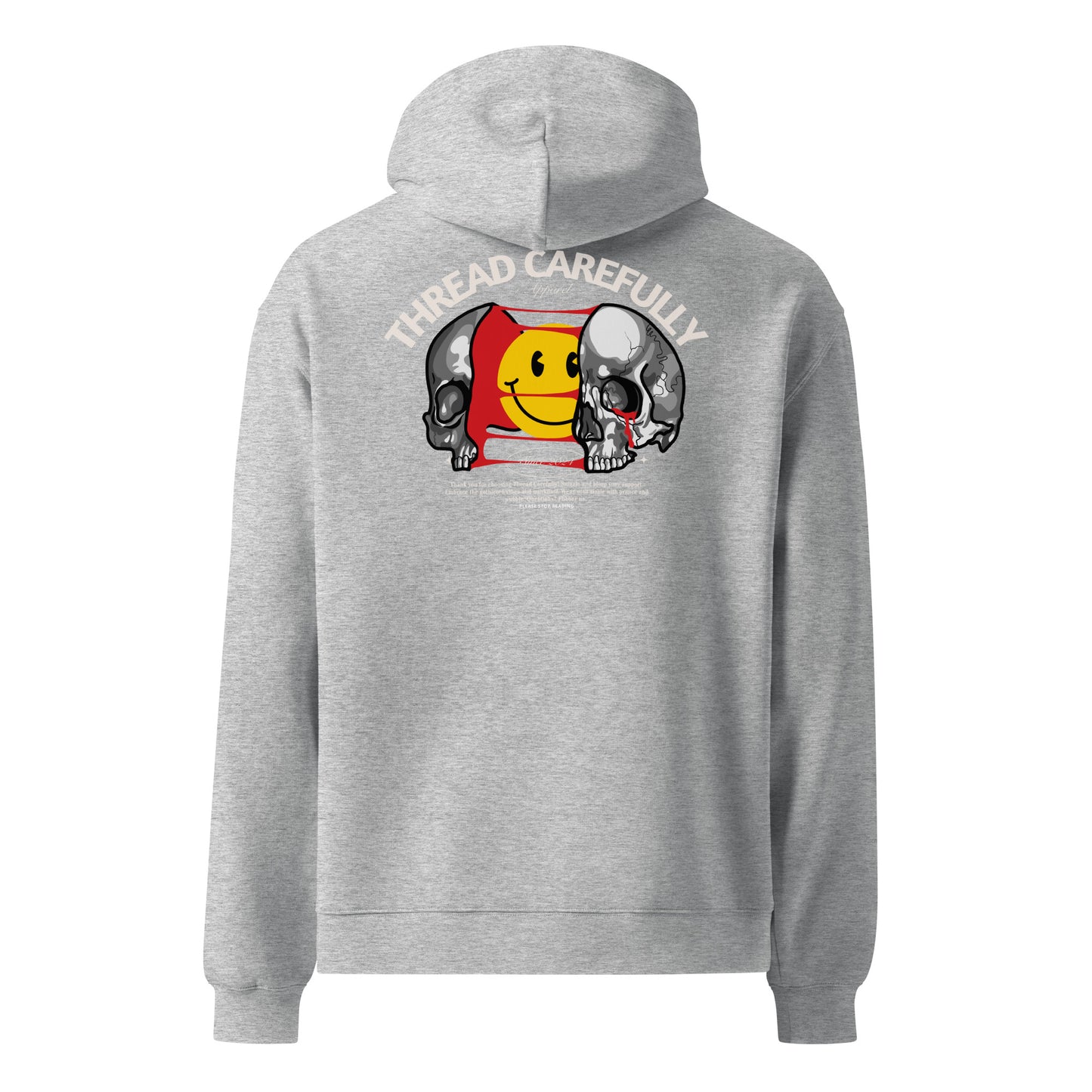 Split Skull Smiley: Premium Unisex oversized hoodie