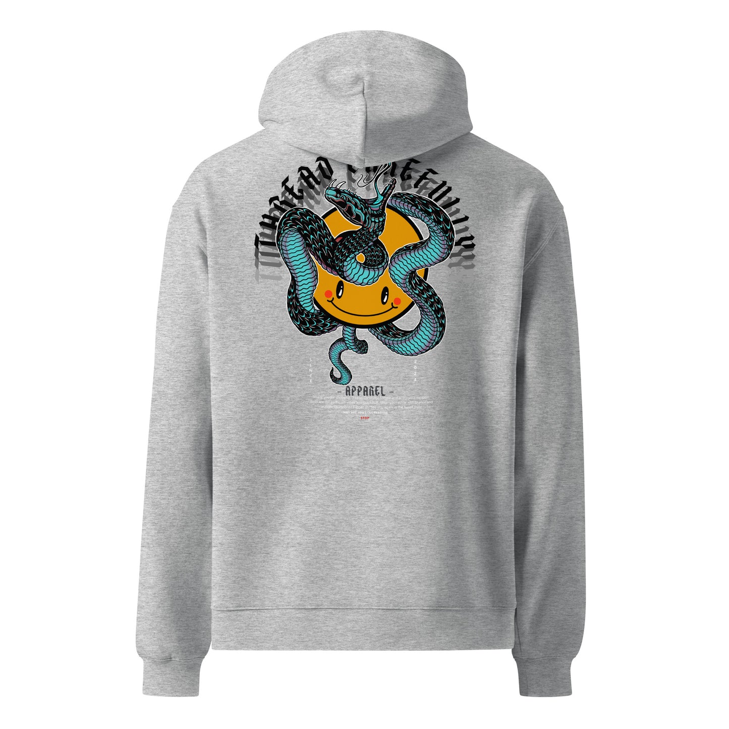 Snake Smiley in Blue: Premium Unisex oversized hoodie