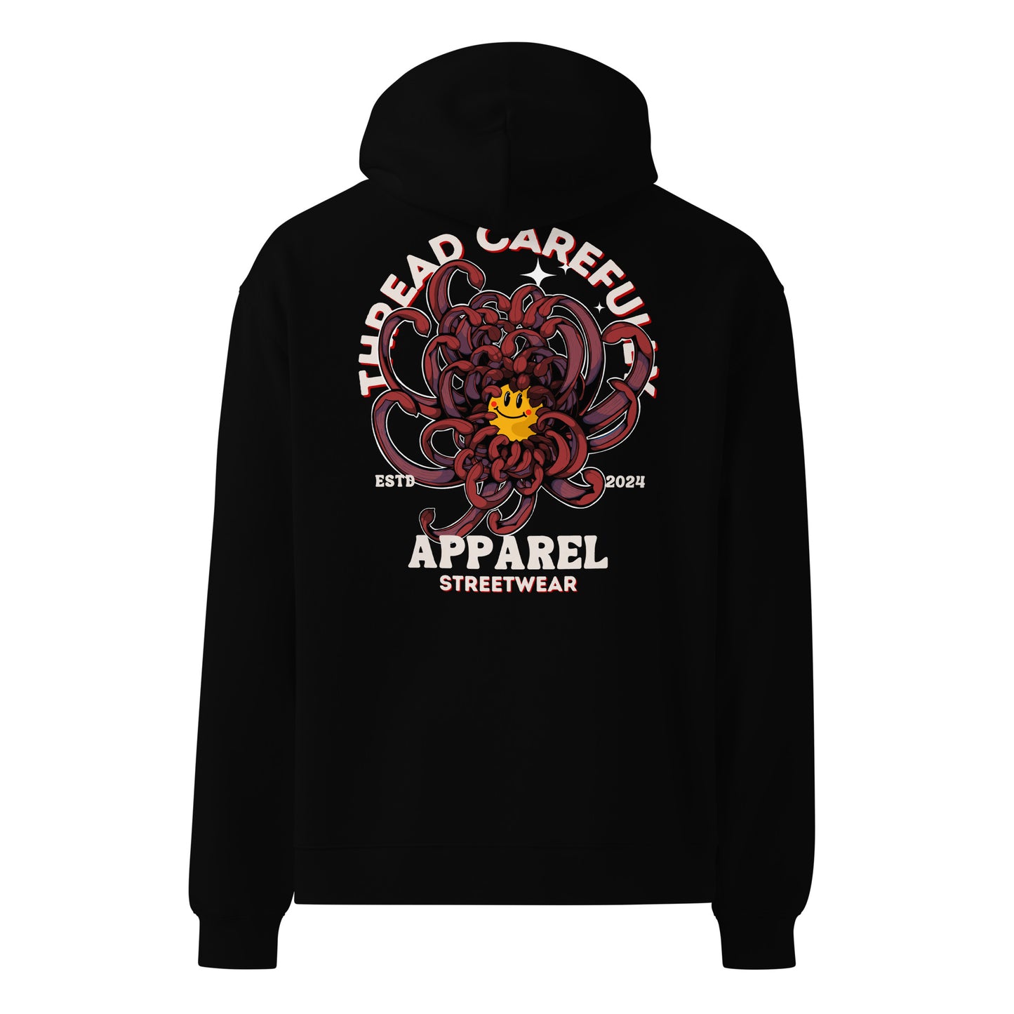 Chrysanthemum Collection: Red Chrys-mum series smiley - Unisex oversized hoodie