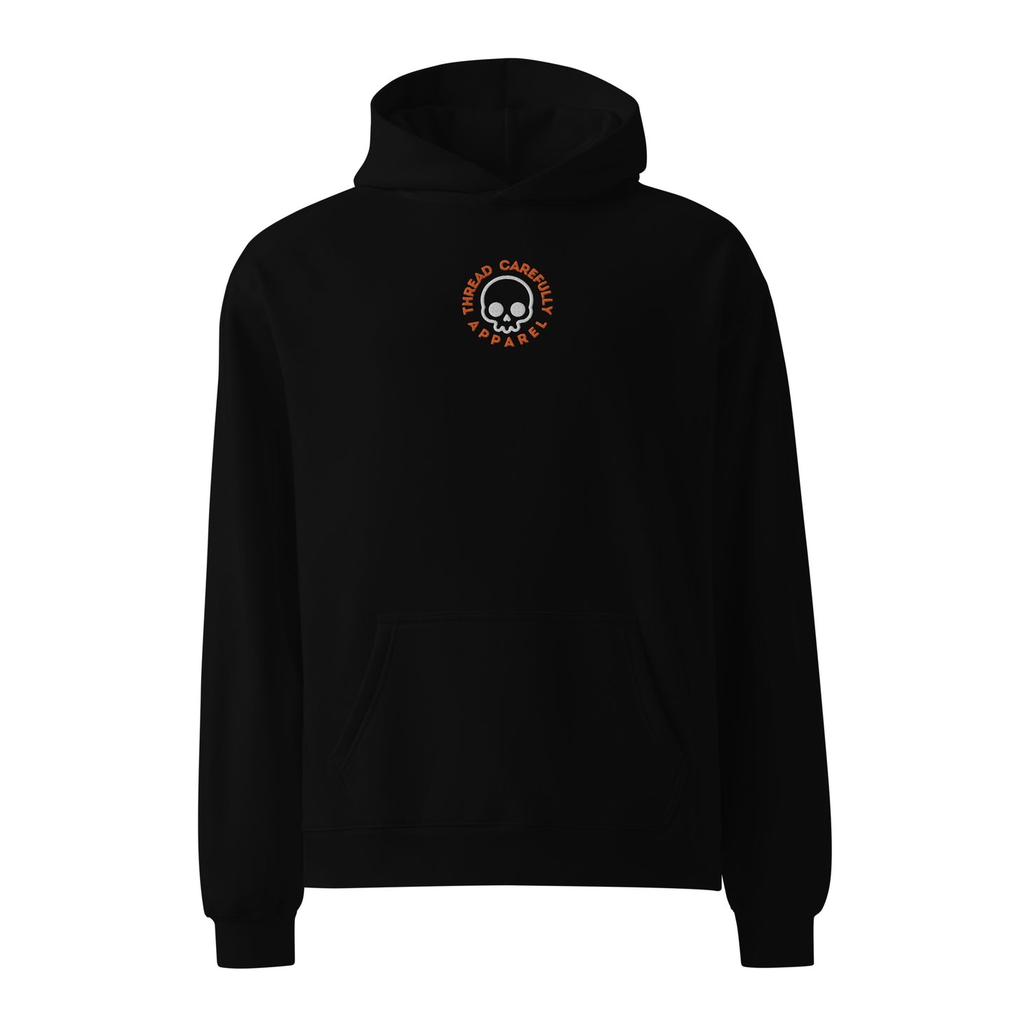 Chrysanthemum Collection: Orange Chrys-mum Skull - Embroidered TC - Unisex Hoodie