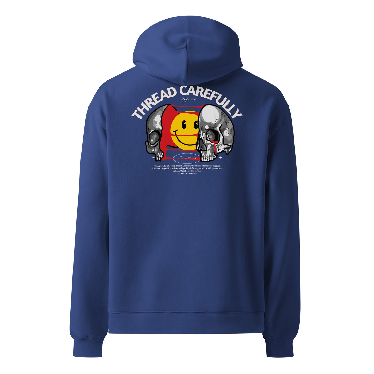 Split Skull Smiley: Premium Unisex oversized hoodie