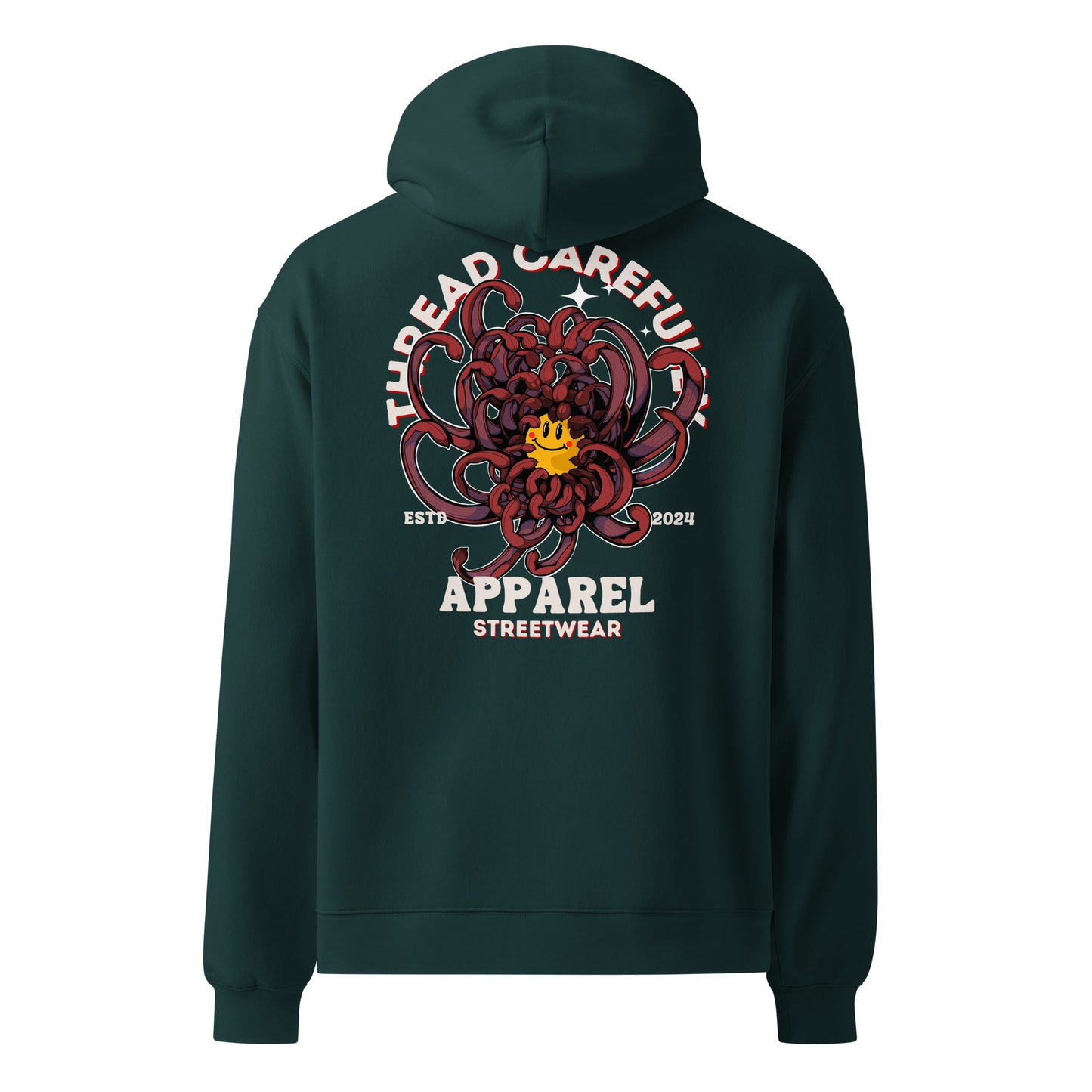 Chrysanthemum Collection: Red Chrys-mum series smiley - Unisex oversized hoodie