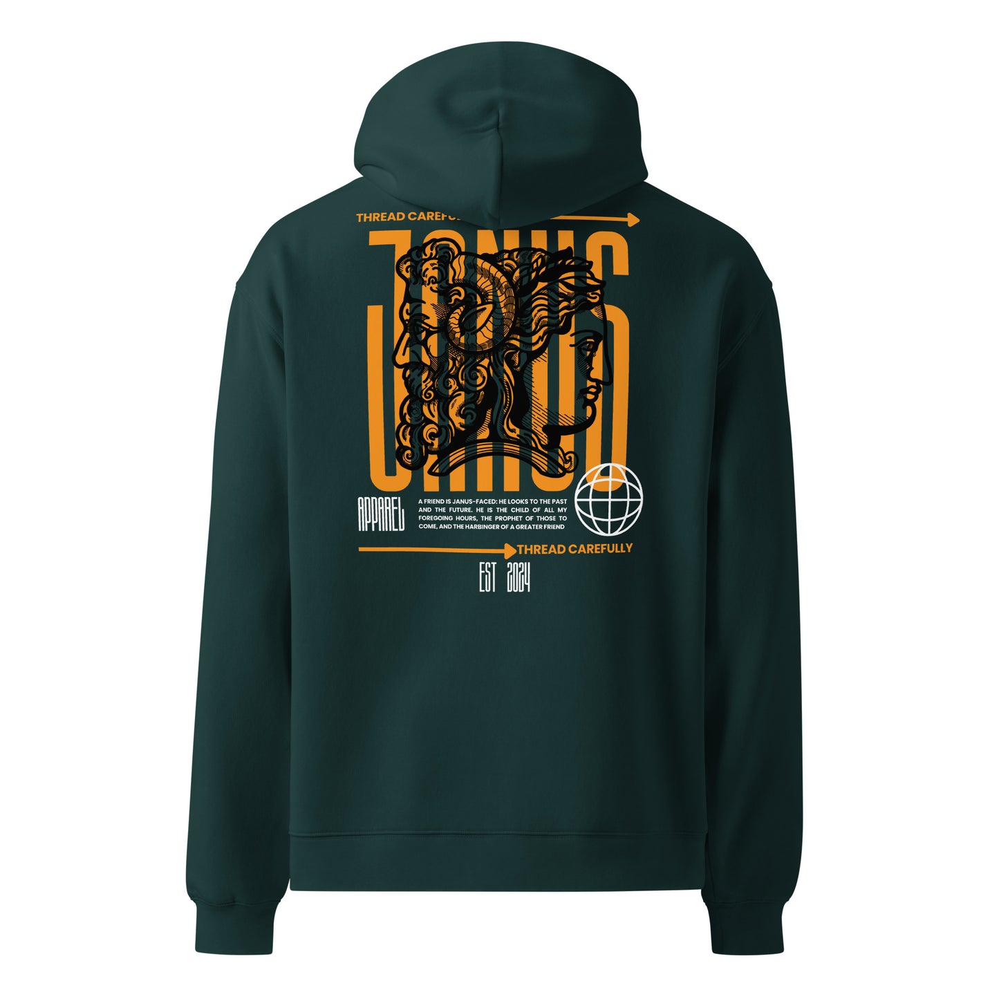 Janus: Embroidered TC - Unisex oversized hoodie