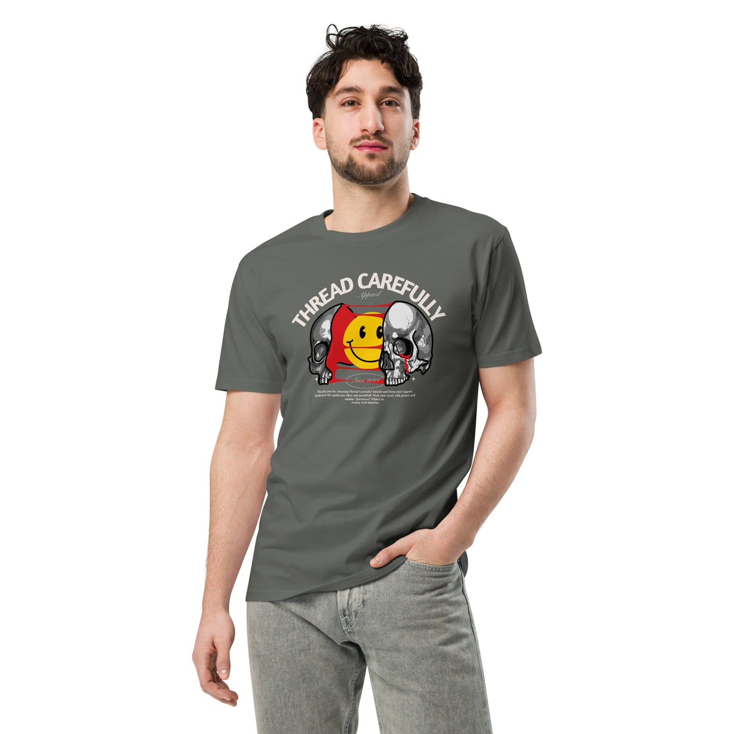 Split Skull Smiley: Unisex t-shirt