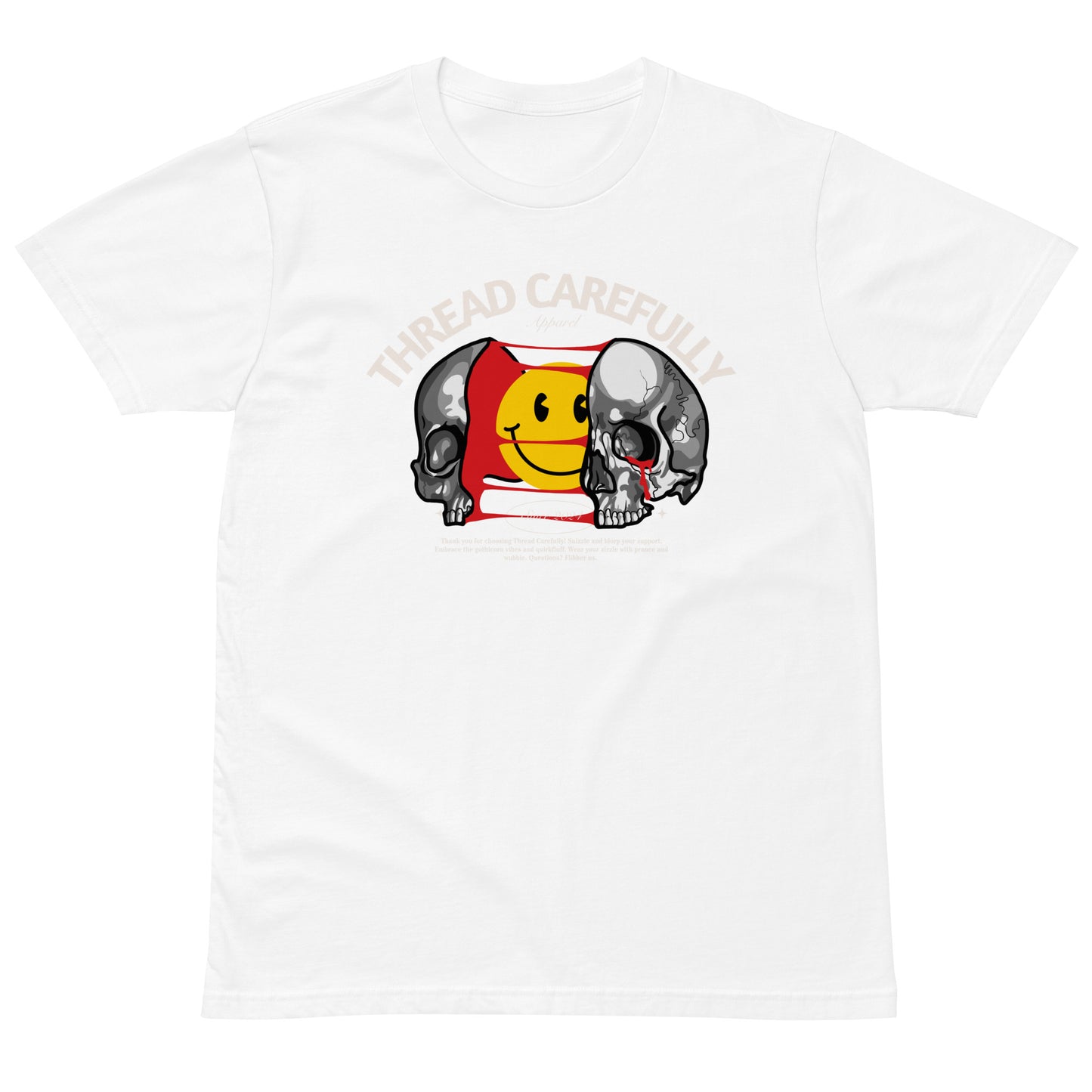 Split Skull Smiley: Unisex t-shirt