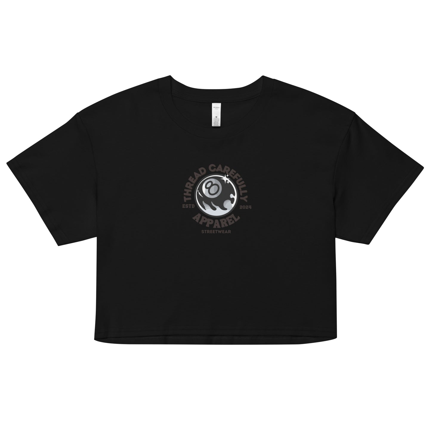 Chrysanthemum Collection: Orange Chrys-mum 8 ball - Women’s crop top