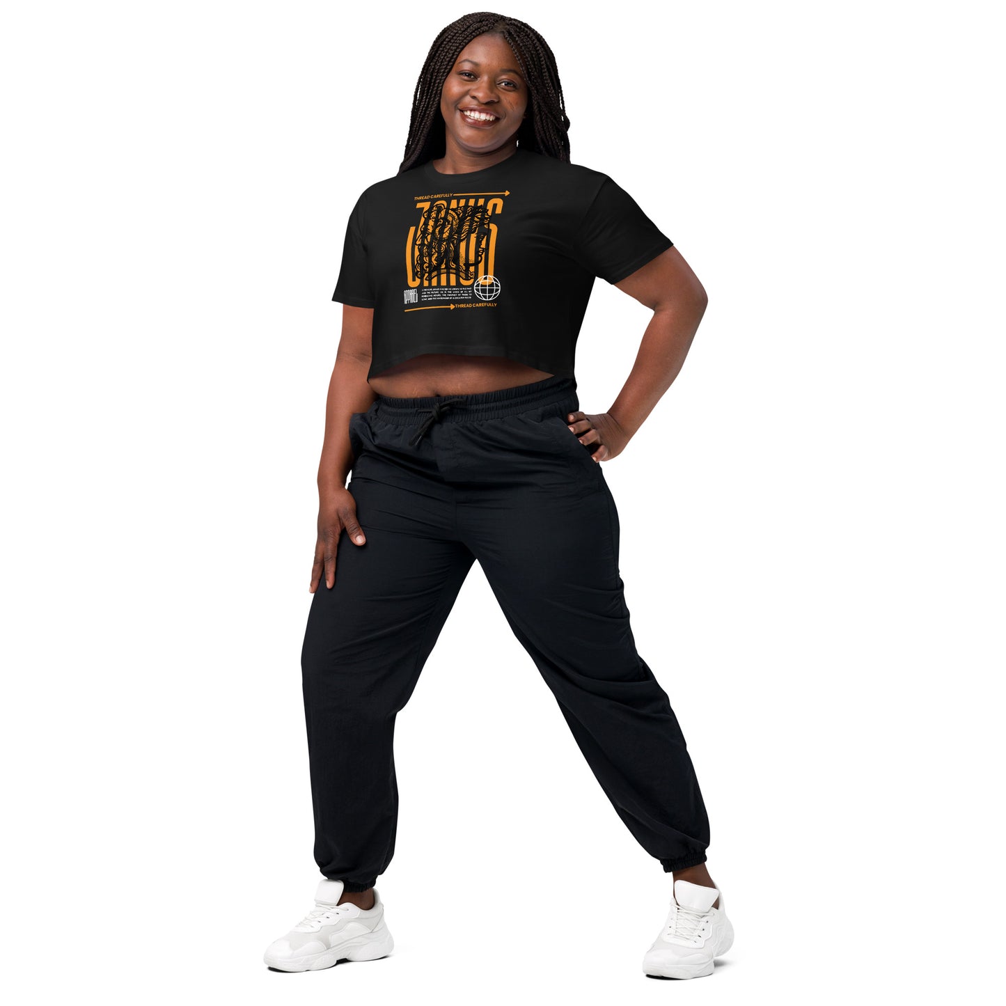 Janus: crop top tee