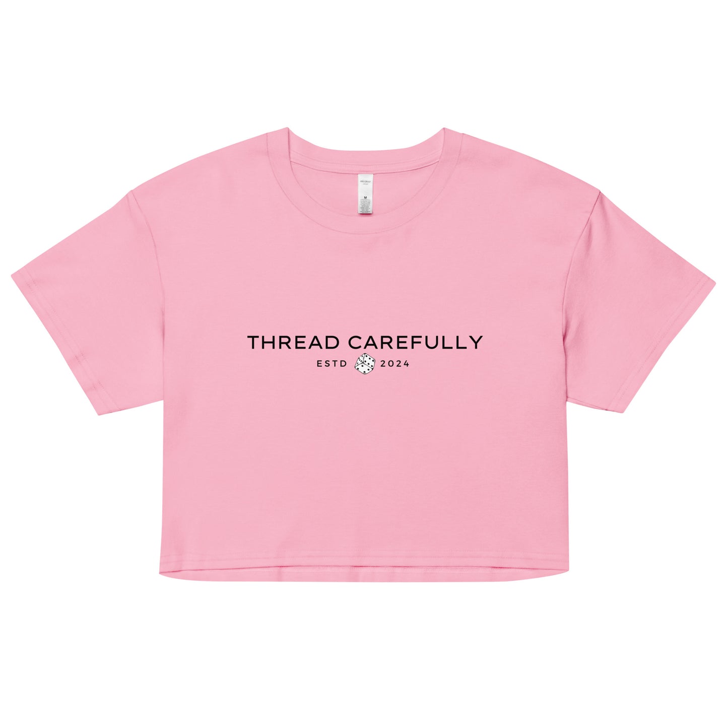 Chrysanthemum Collection: Orange Chrys-mum red dice - Women’s crop top
