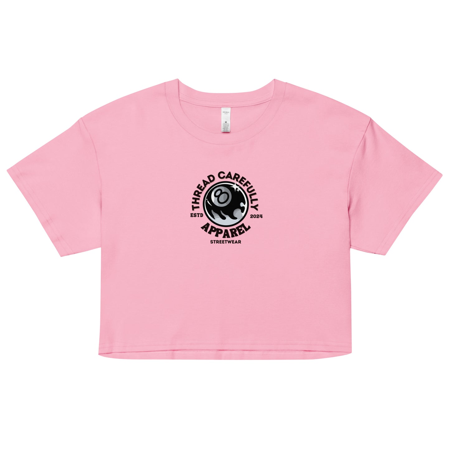 Chrysanthemum Collection: Orange Chrys-mum 8 ball - Women’s crop top