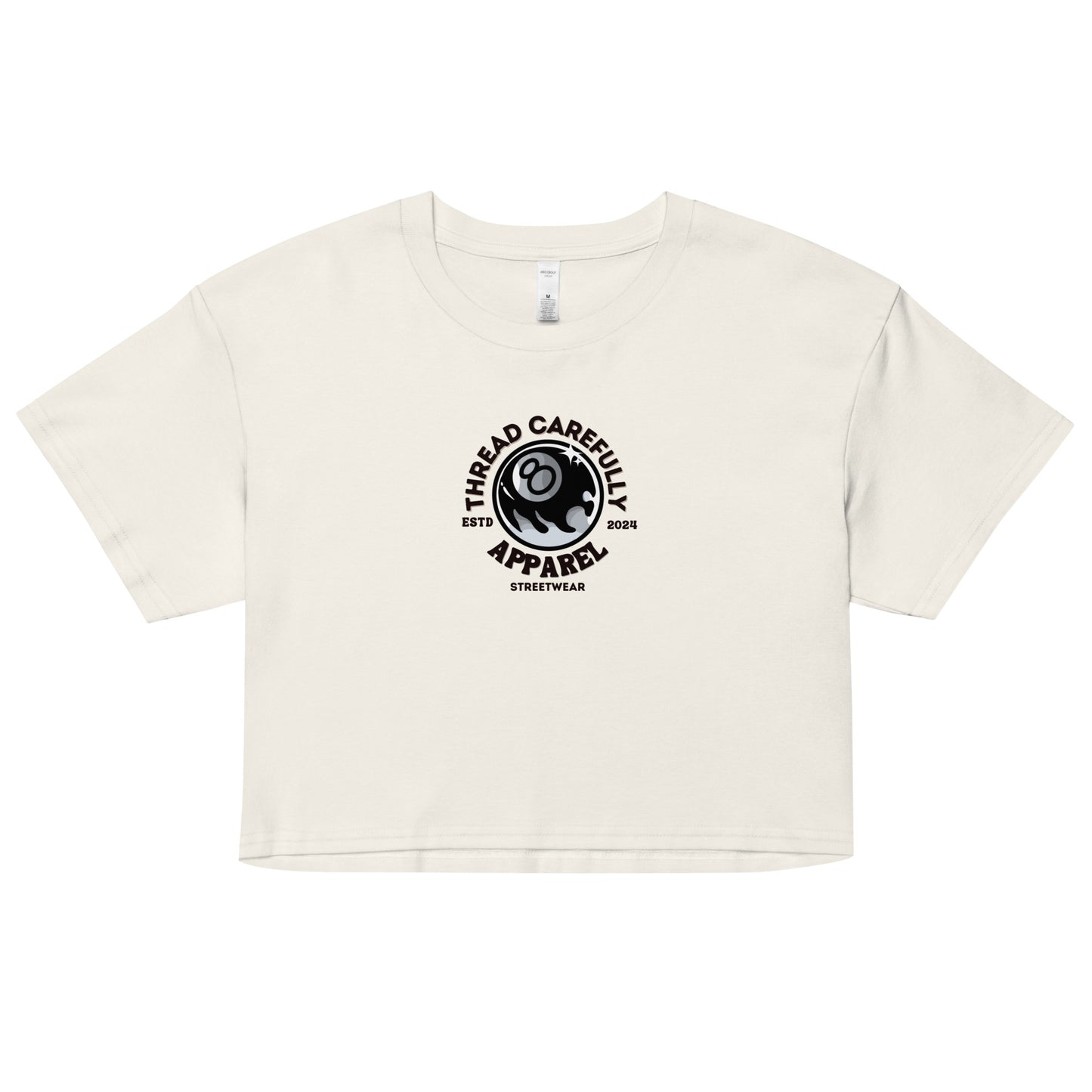 Chrysanthemum Collection: Orange Chrys-mum 8 ball - Women’s crop top