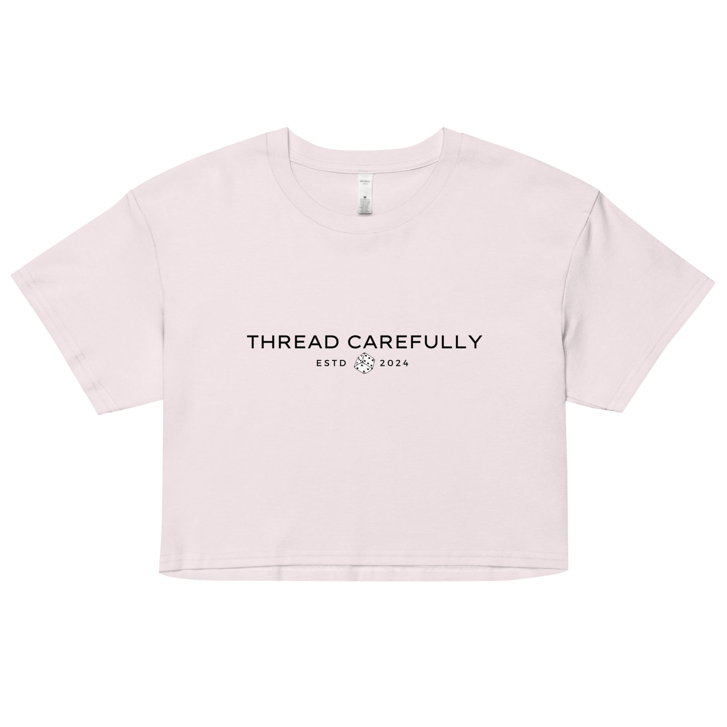 Chrysanthemum Collection: Orange Chrys-mum red dice - Women’s crop top