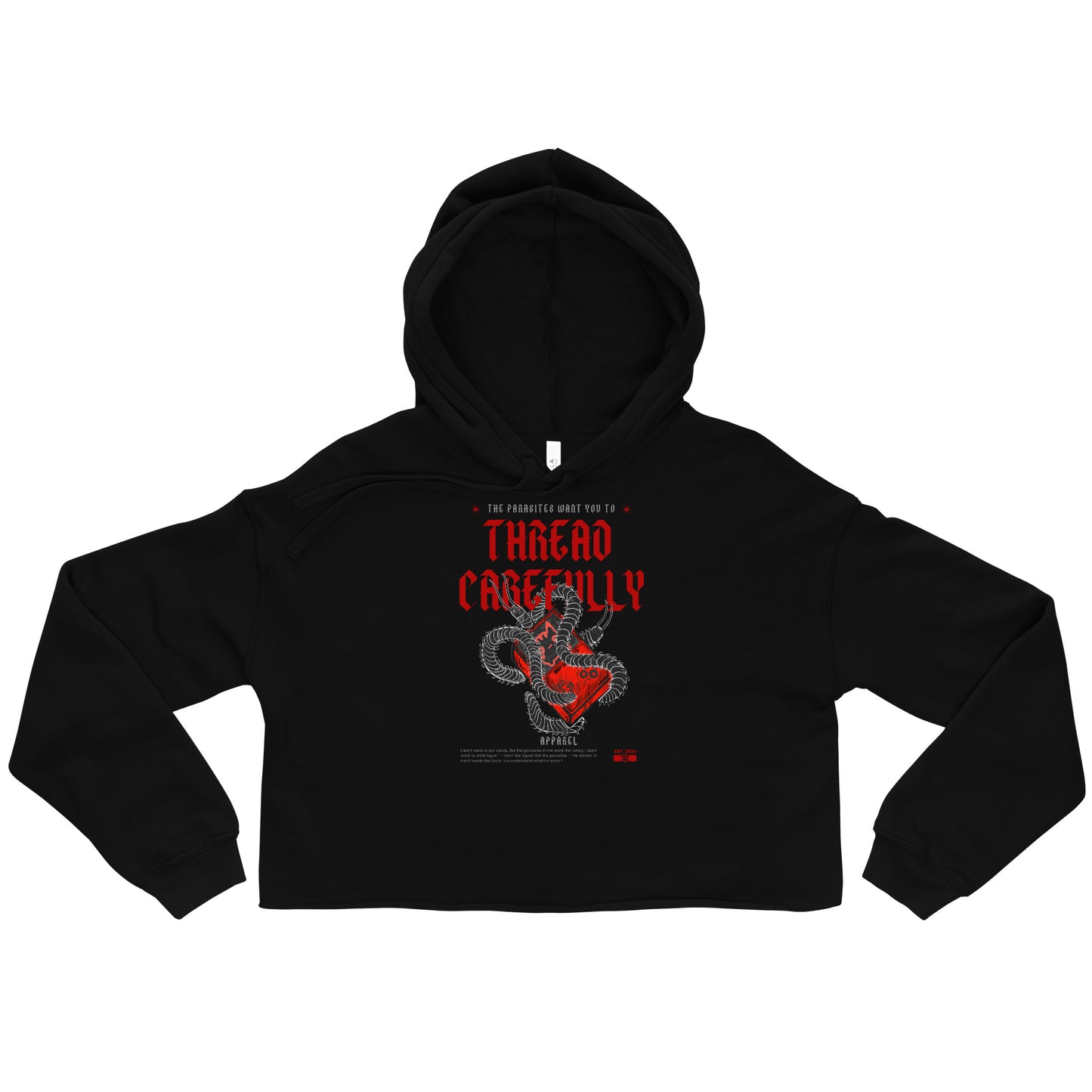 Centipede Game Boi: The parasites wants me to - Crop Hoodie