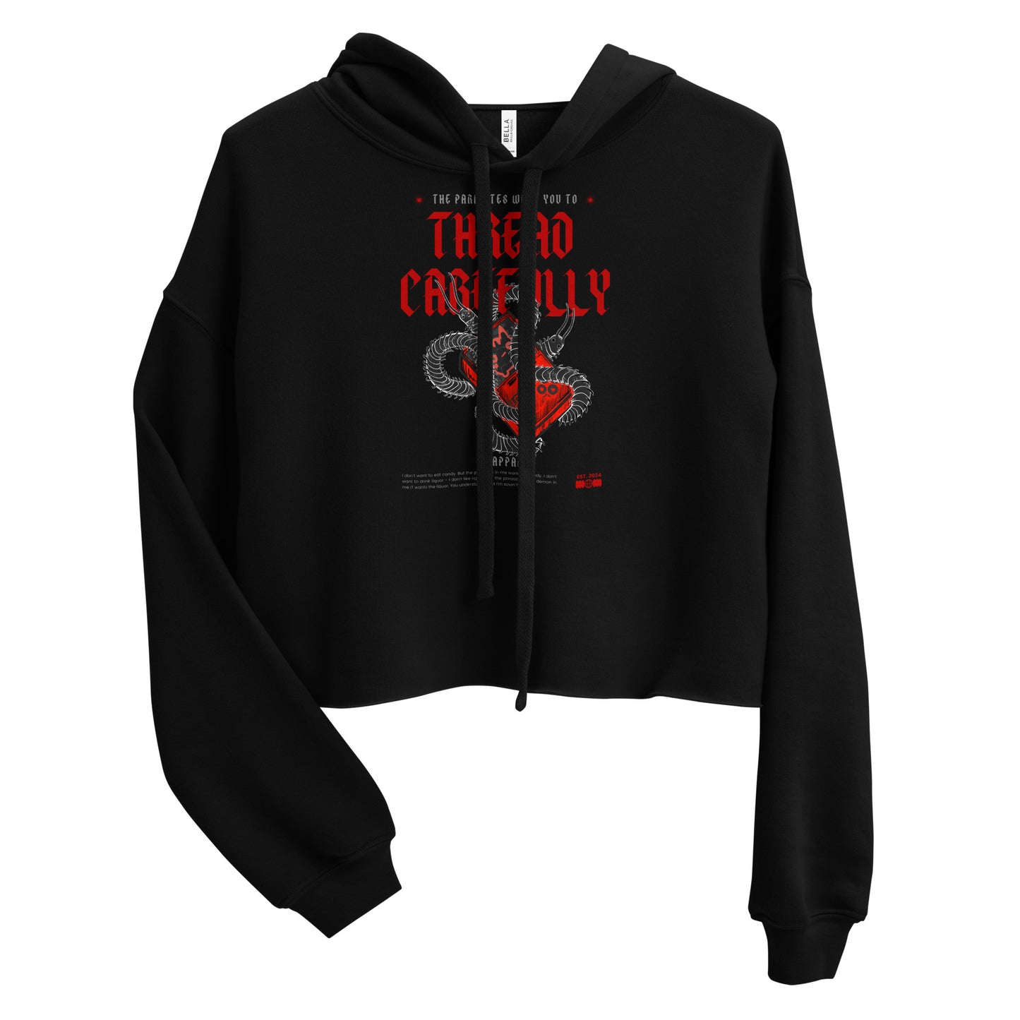 Centipede Game Boi: The parasites wants me to - Crop Hoodie