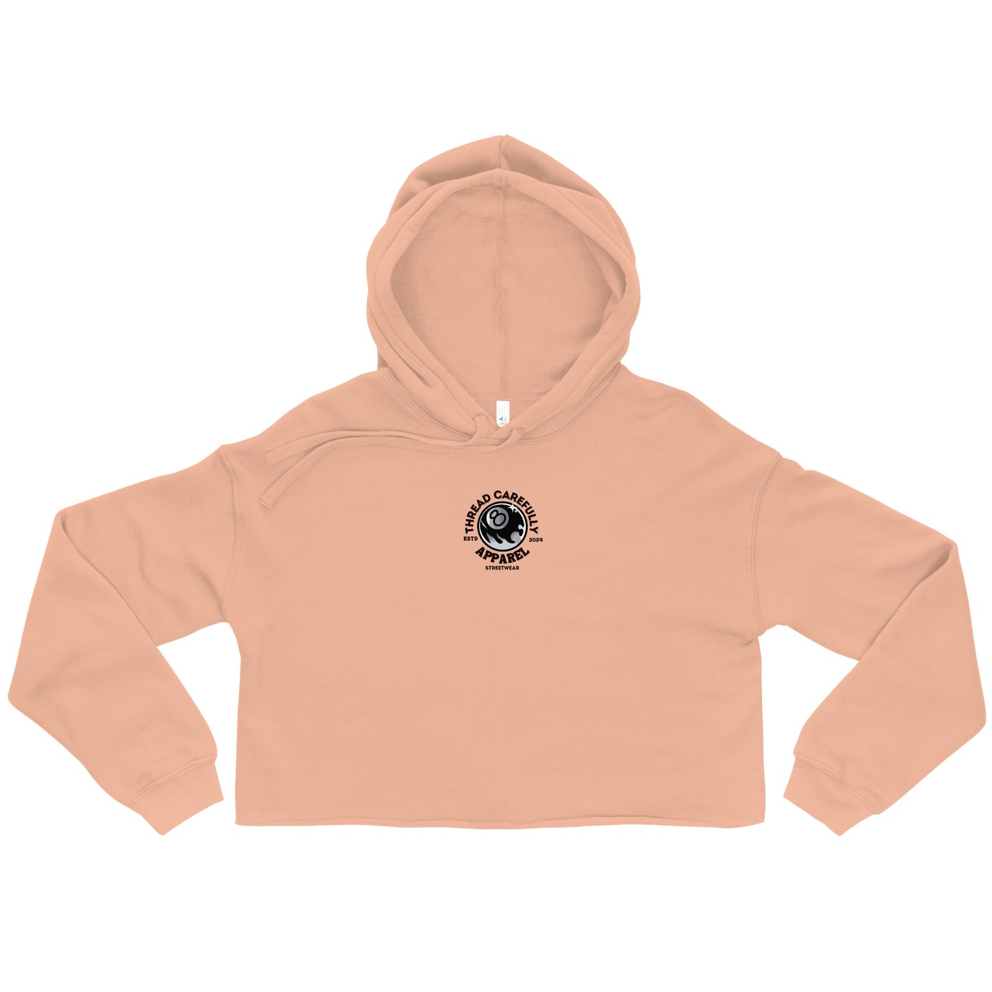 Chrysanthemum Collection: Orange Chrys mum 8 ball - Crop Hoodie