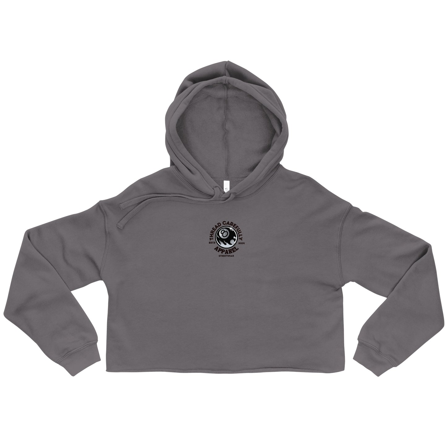 Chrysanthemum Collection: Orange Chrys mum 8 ball - Crop Hoodie