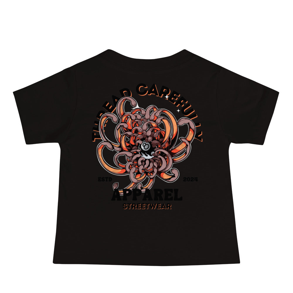 Chrysanthemum Collection: Orange Chrys-mum 8 ball - Baby Jersey Short Sleeve Tee