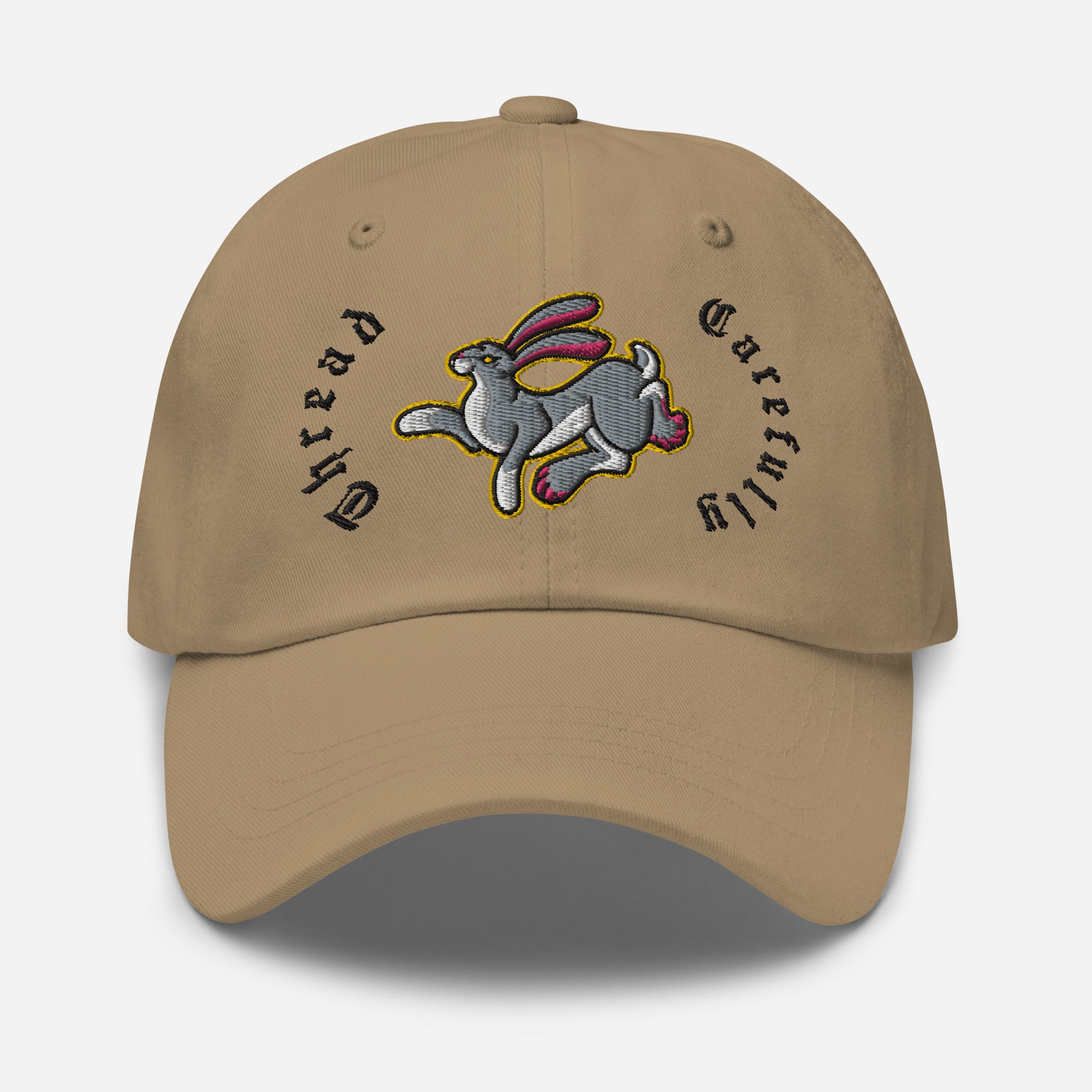 Rabbit Embroidered Dad Hat | Classic style | ThreadCarefully – Thread ...