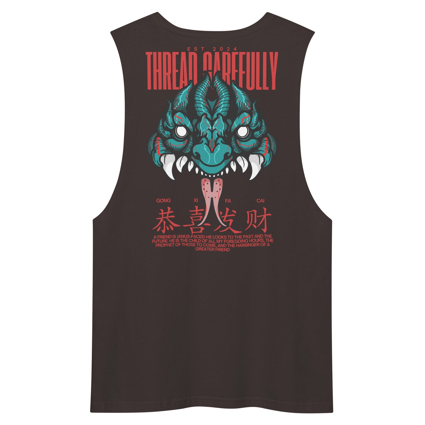 Mask HNY - Thread Carefully: Drop arm tank top