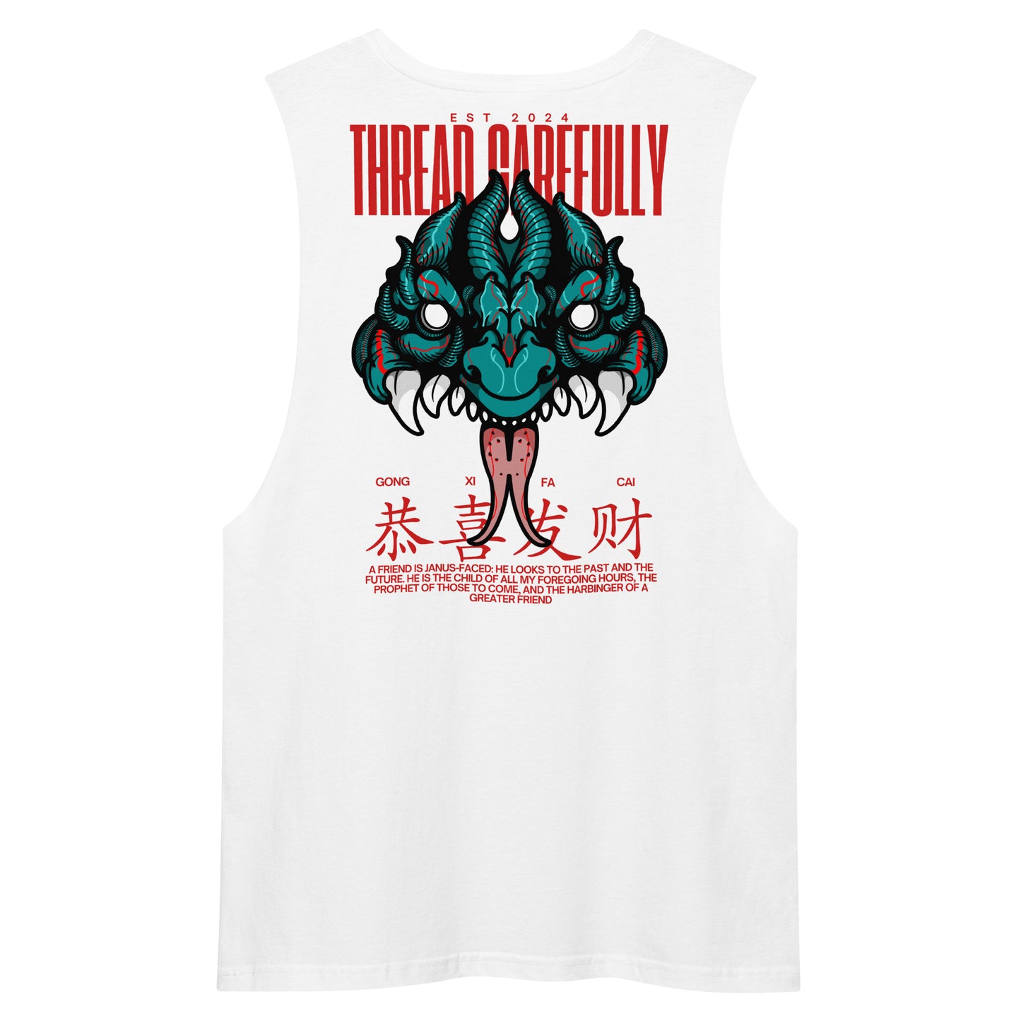 Mask HNY - Thread Carefully: Drop arm tank top