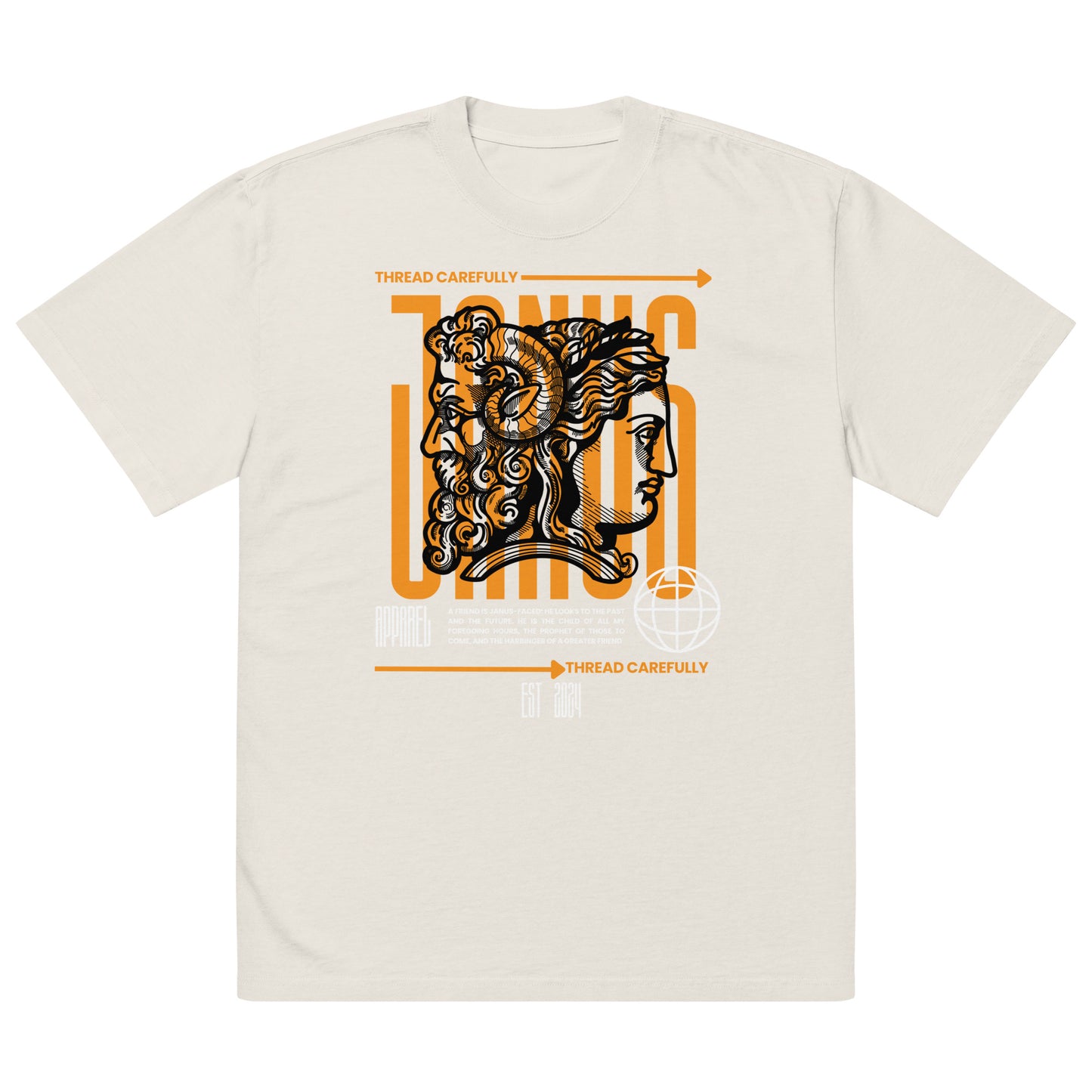 Janus: Premium Oversized faded t-shirt