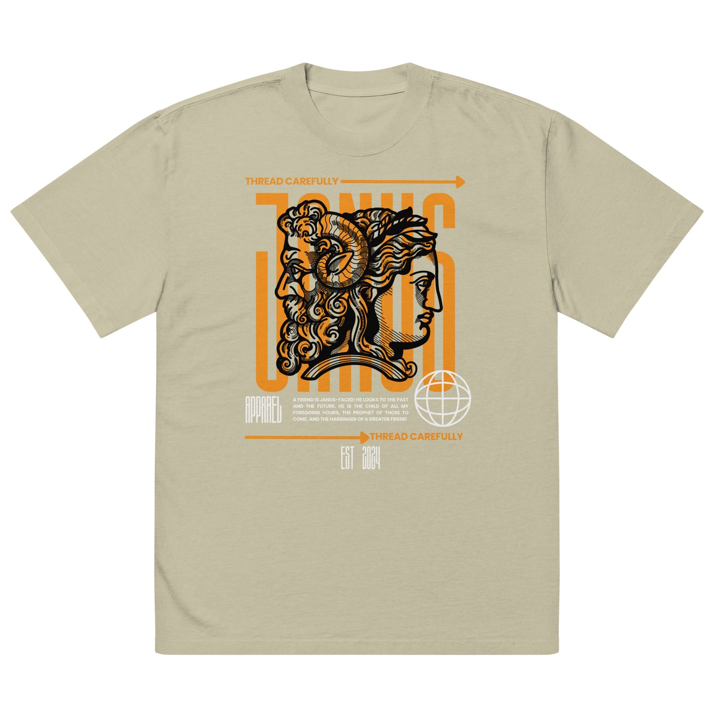 Janus: Premium Oversized faded t-shirt