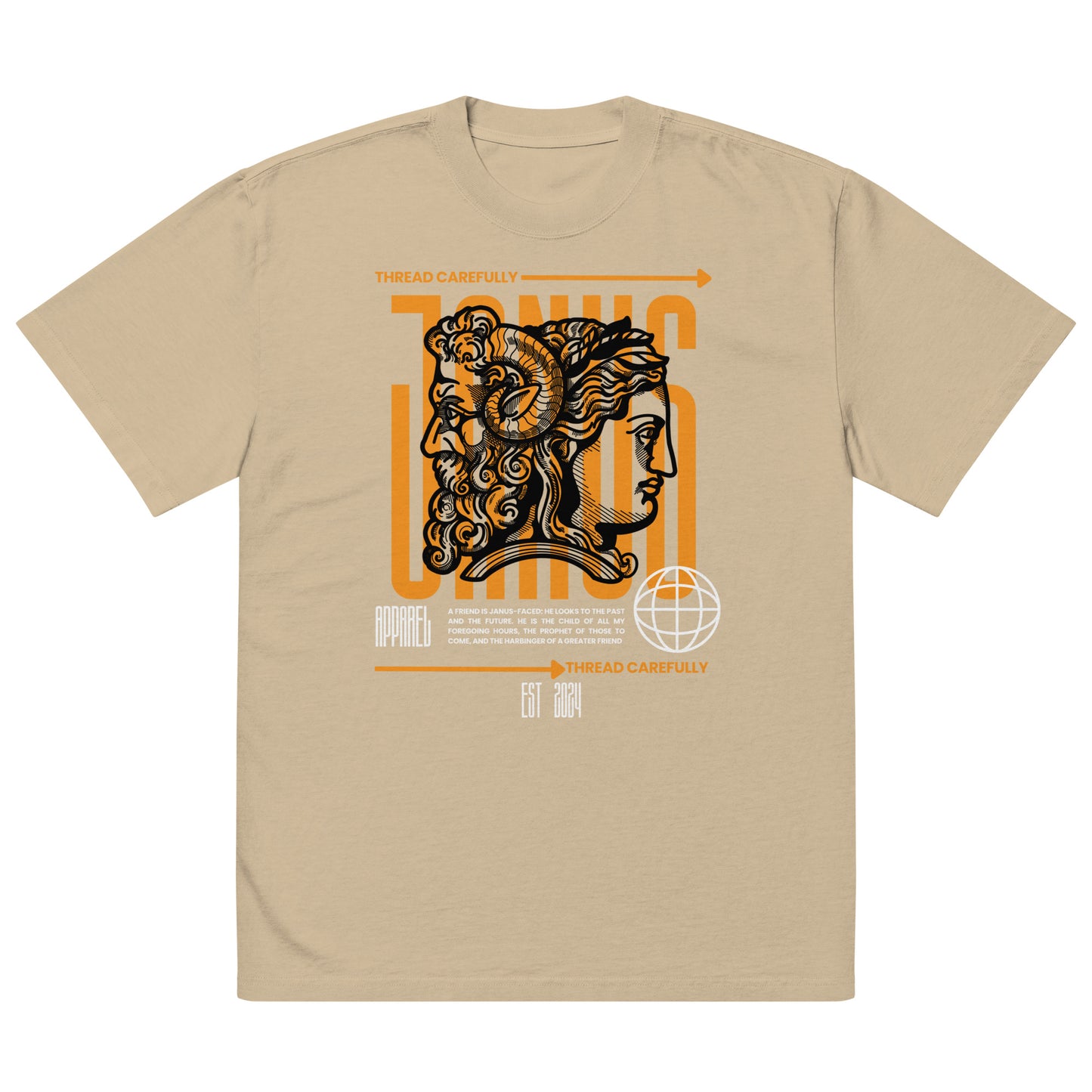 Janus: Premium Oversized faded t-shirt