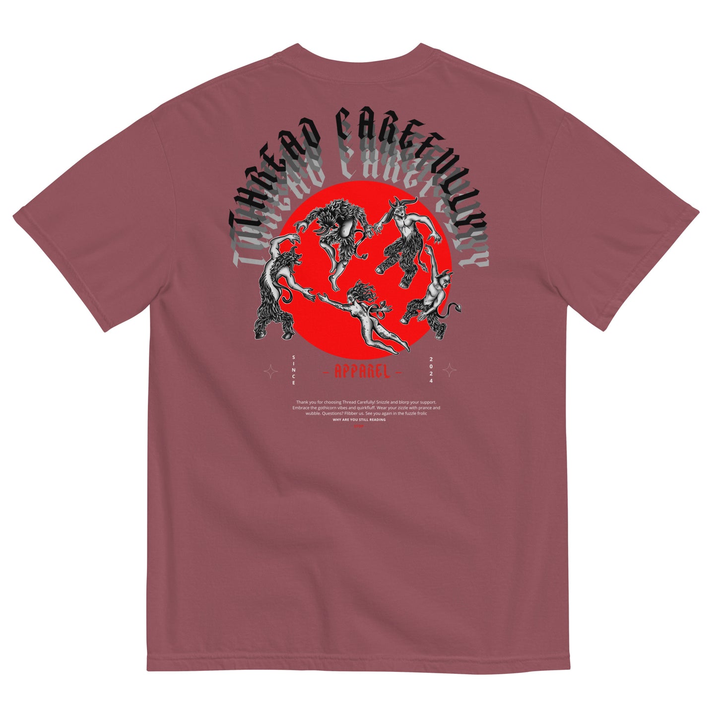 DANCE: Embroidered TC - Unisex garment-dyed heavyweight t-shirt