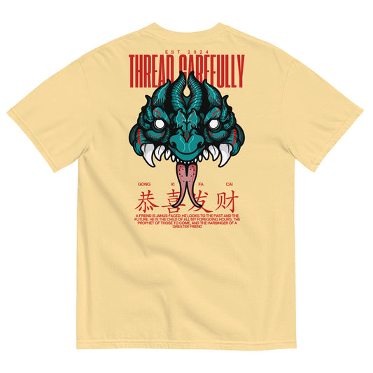 Mask HNY: Embroidered Logo - Unisex garment-dyed heavyweight t-shirt