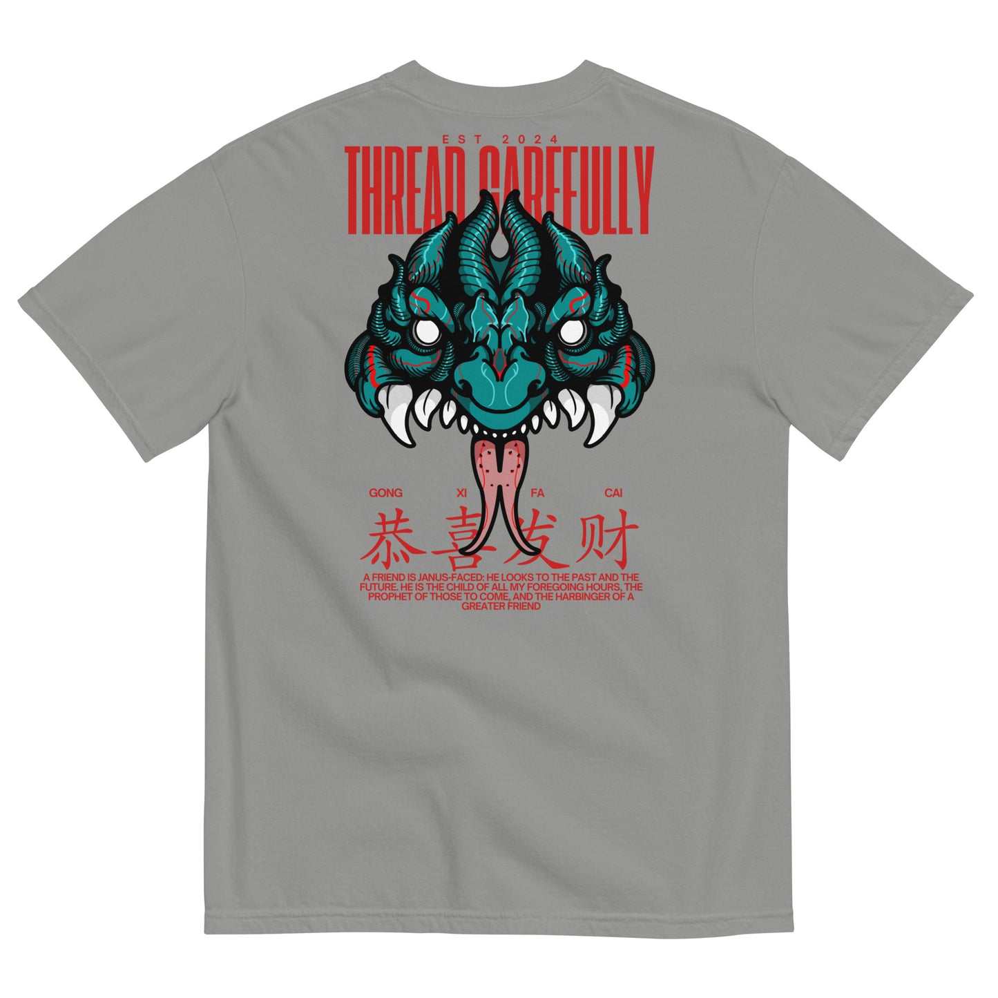 Mask HNY: Embroidered Logo - Unisex garment-dyed heavyweight t-shirt