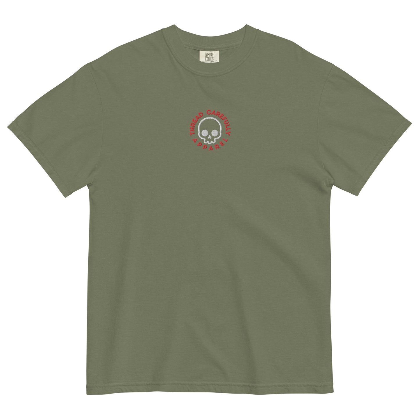 Mask HNY: Embroidered Logo - Unisex garment-dyed heavyweight t-shirt